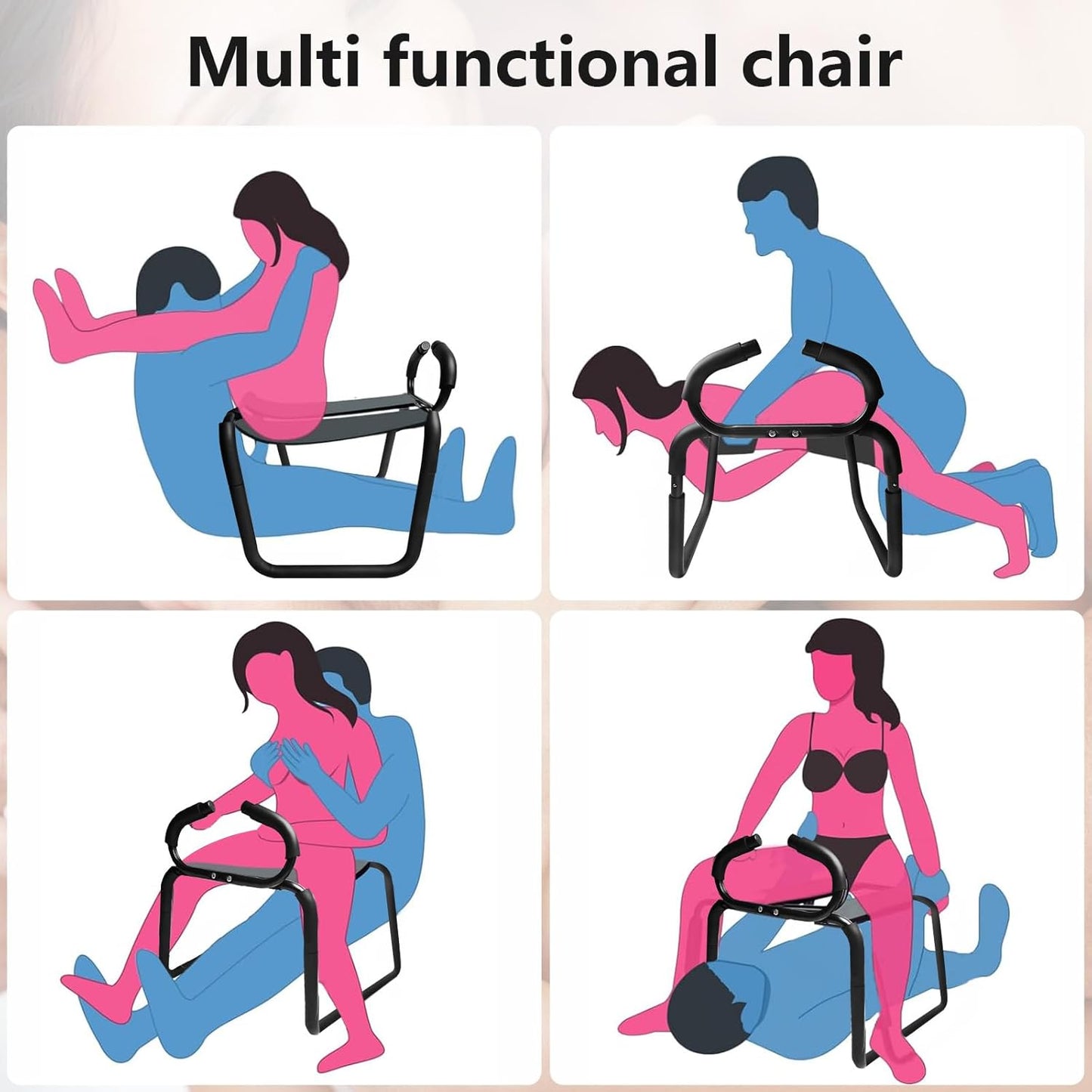 Sex Chair Position Enhancer Chair for Bedroom Bounce Stool,Sex Furniture Stools for Love Life,Sex Swivel Chair Sex Toys with Handles for Men Women Couple - SinfulX - 