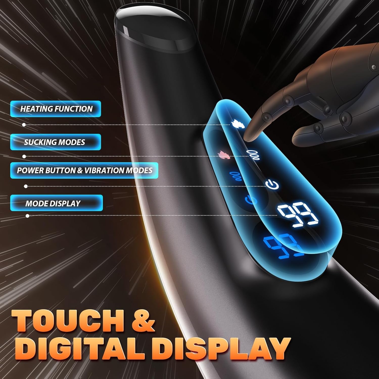 HeatSync APP Male Masturbator Heating Suction Vibrator - SinfulX - Personal Care > Sexual Wellness > Male Suction Vibrator