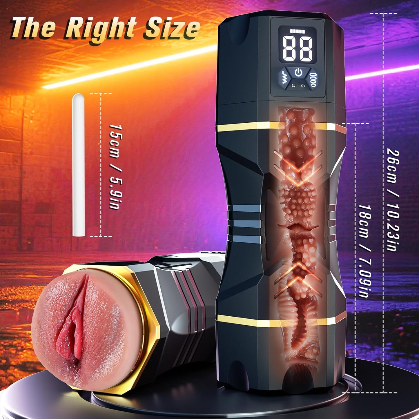 Male Masturbator Sex Toys for Men - Vibrating Pocket Pussy with 5 Sucking Blowjob Modes, 9 Vibration Modes Penis Pump Adult Sex Toy, 3D Realistic Texture Vaginal, Soft Sleeve Couple Sex Toys & Game - SinfulX - 