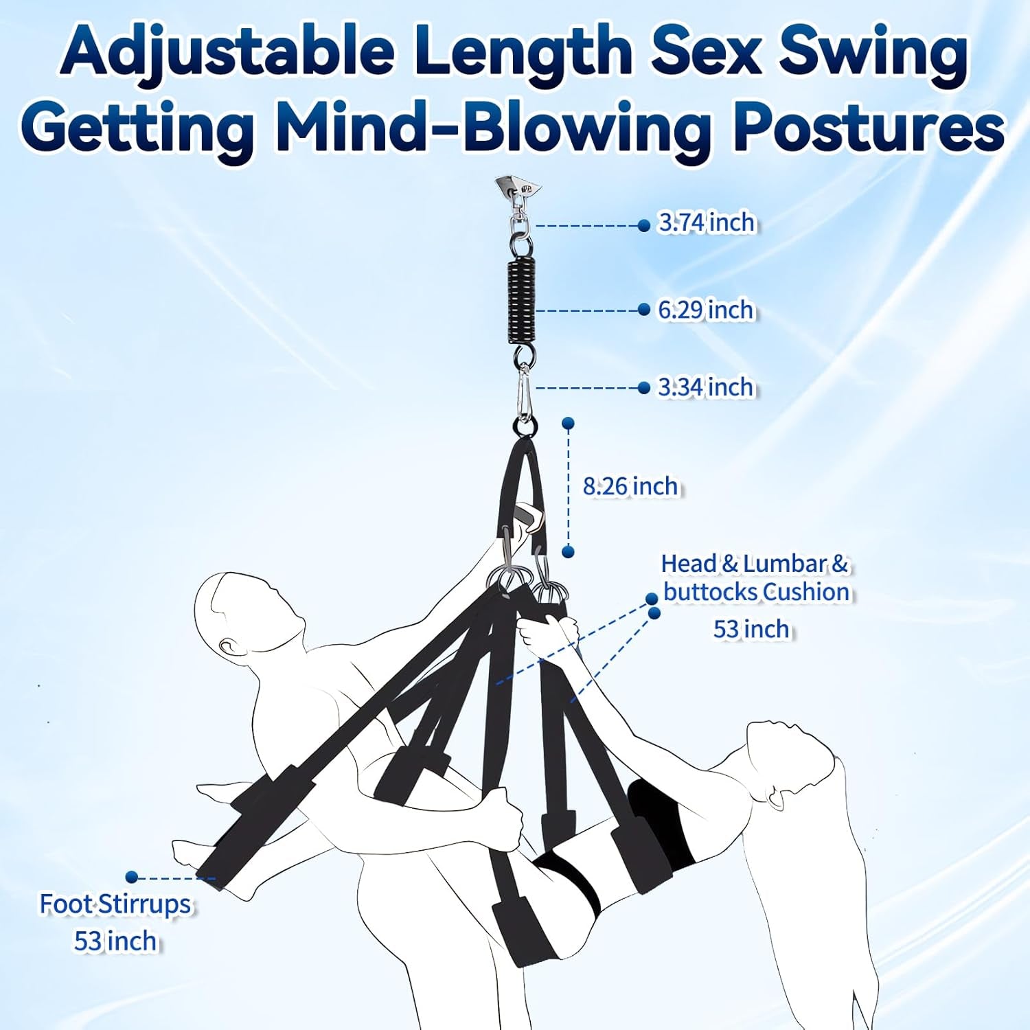 OrvexaX 360° Spinning Sex Swing 800lb Dual Mount - SinfulX - Personal Care > Sexual Wellness > Sex Swing