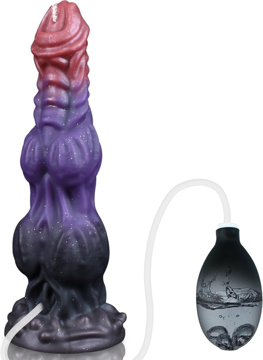9.6" Monster Dildo Fantasy Squirting Dildo with 2 Big Knots, Dragon Horse Dildos Dog Dildos Knotted Ejaculating Toy with Strong Suction Cup, Adult Toys for Women Men - SinfulX - 