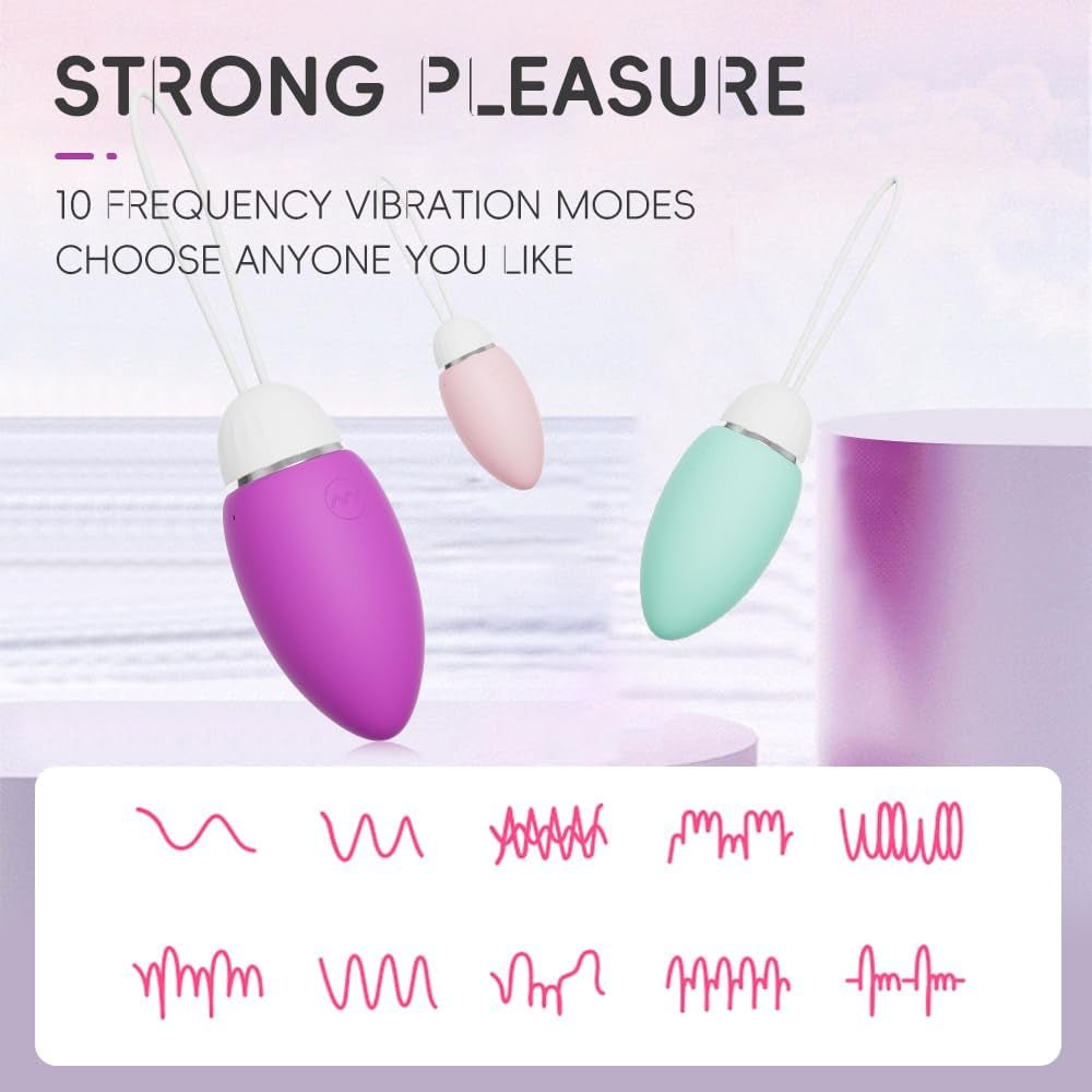 EmeraldSync App Remote Vibrating Egg 10 Modes Waterproof Quiet - SinfulX - Personal Care > Sexual Wellness > Bullet Vibrator