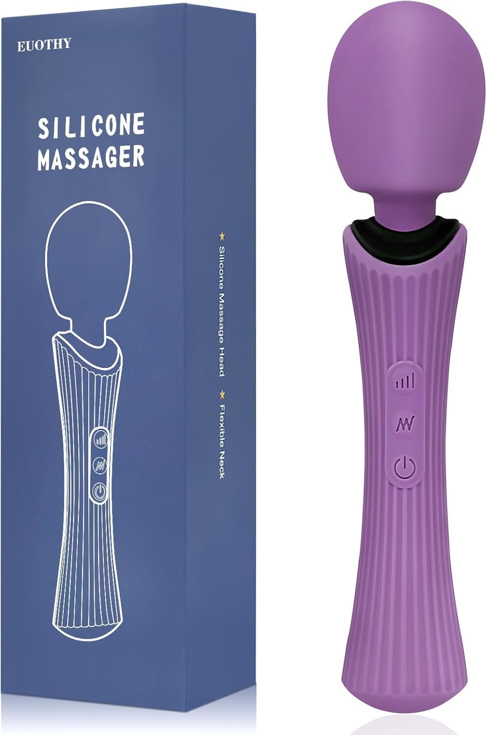 VeloraPulse Rechargeable Wand Vibrator 12 Modes Waterproof - SinfulX - Personal Care > Sexual Wellness > Wand Vibrator