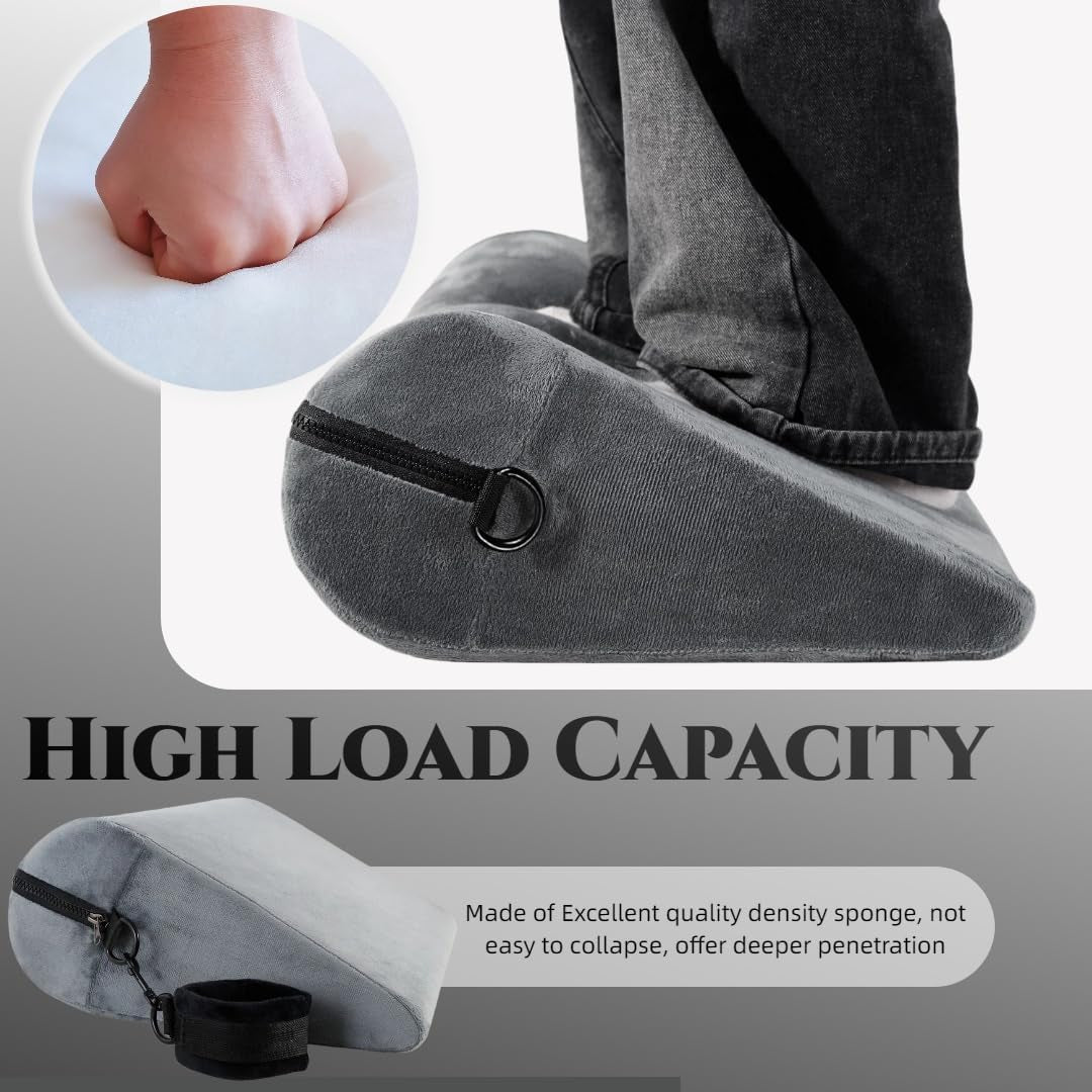 CoreBond Foam Positioning Wedge Pillow with Handcuffs Set - SinfulX - Personal Care > Sexual Wellness > Sex Pillow