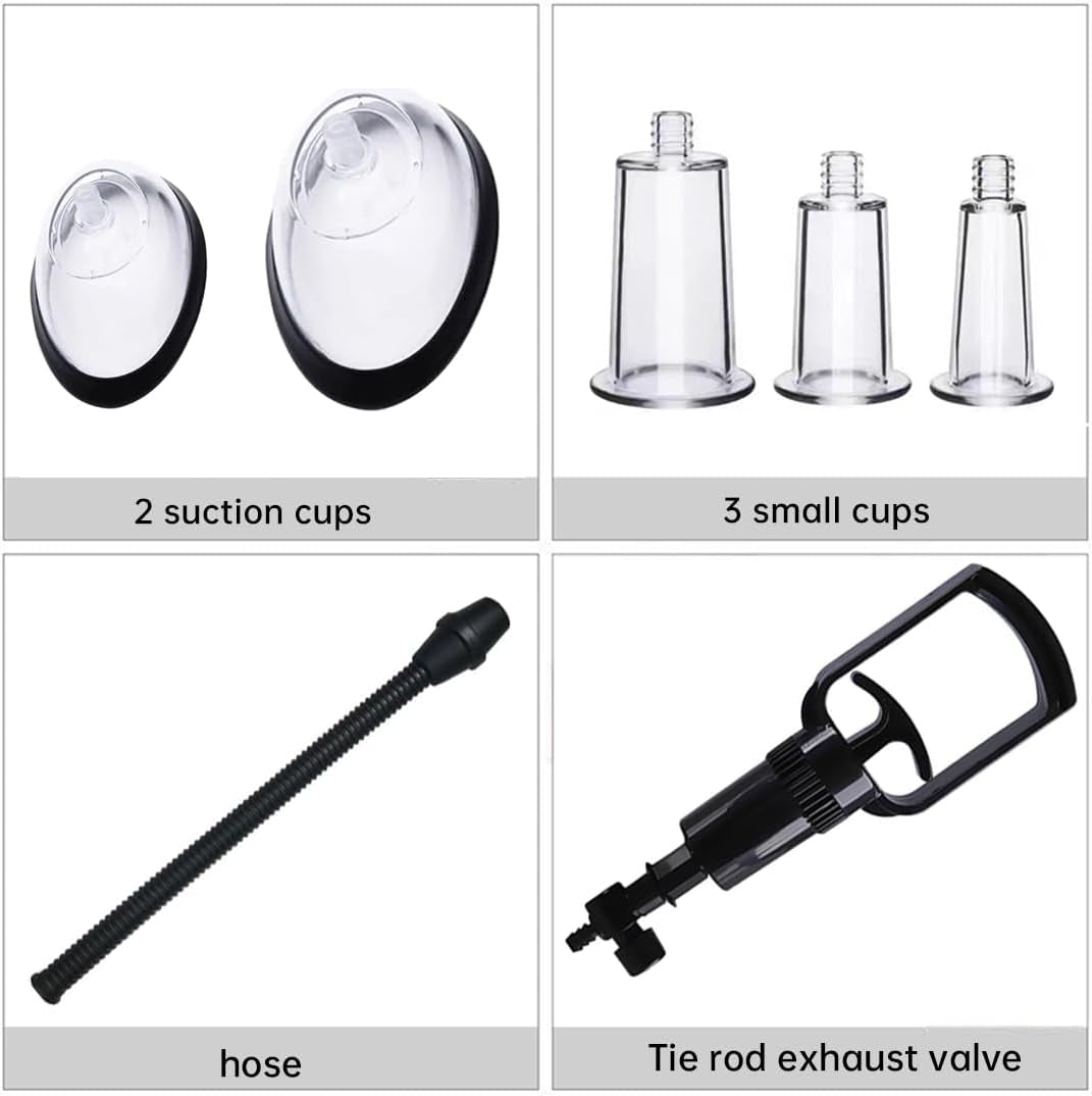 VesperX Pussy & Nipple Pump Set with 5 Cups | Manual Vacuum Pump