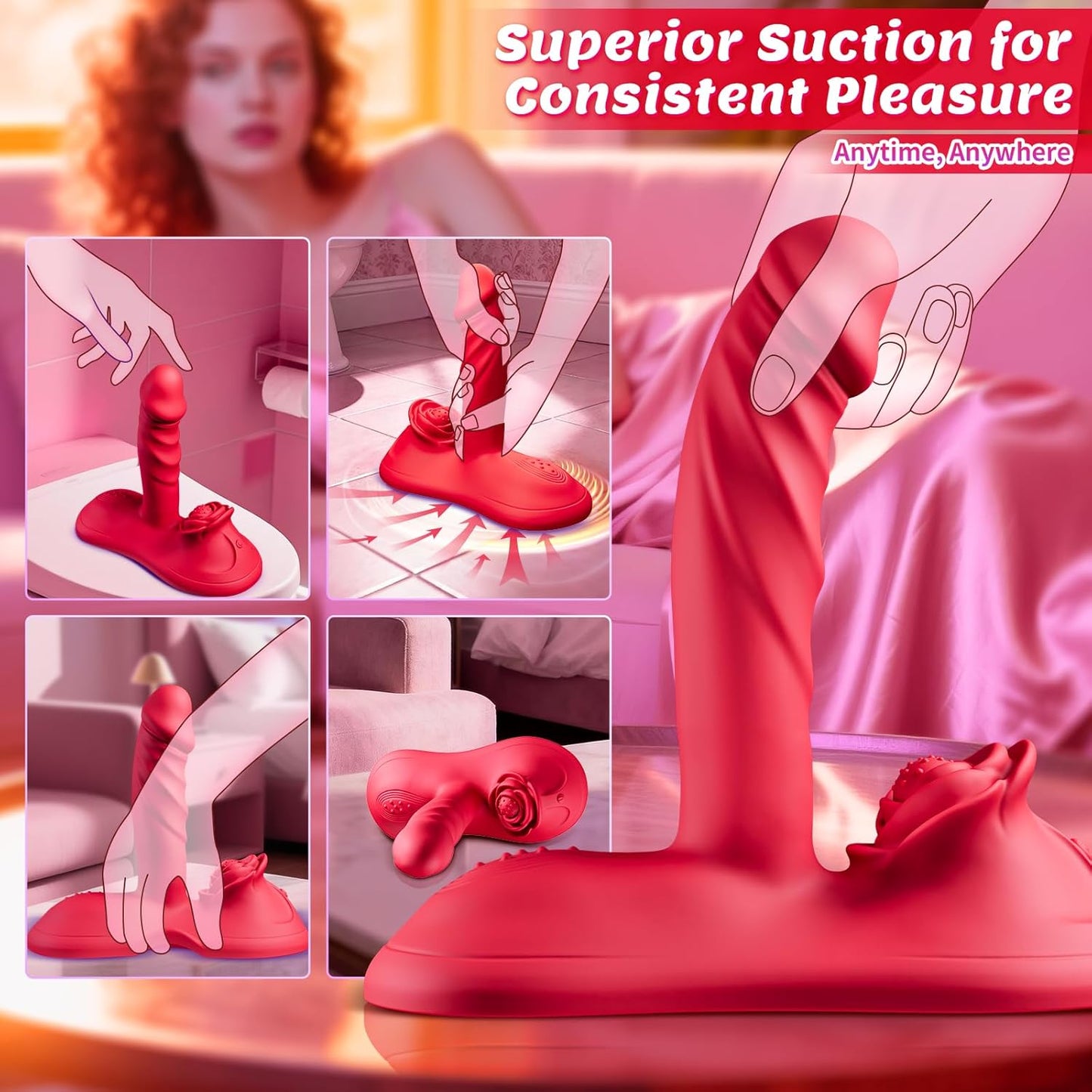 RoseRhythm Triple - Drive Ride - On Peristalsis Vibrator - SinfulX - 