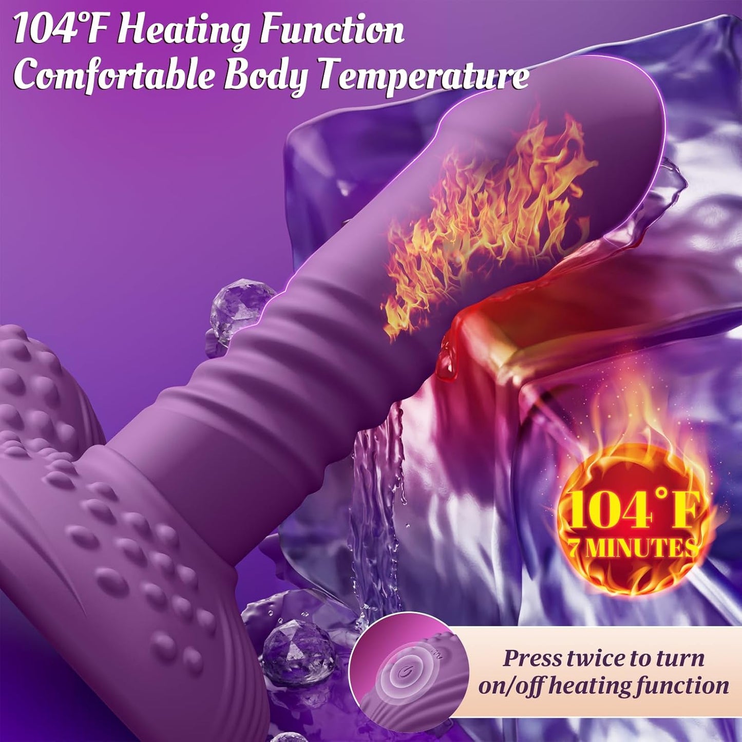 HeatRide Heated Ride - On Thrusting Grinder with Remote - SinfulX - 