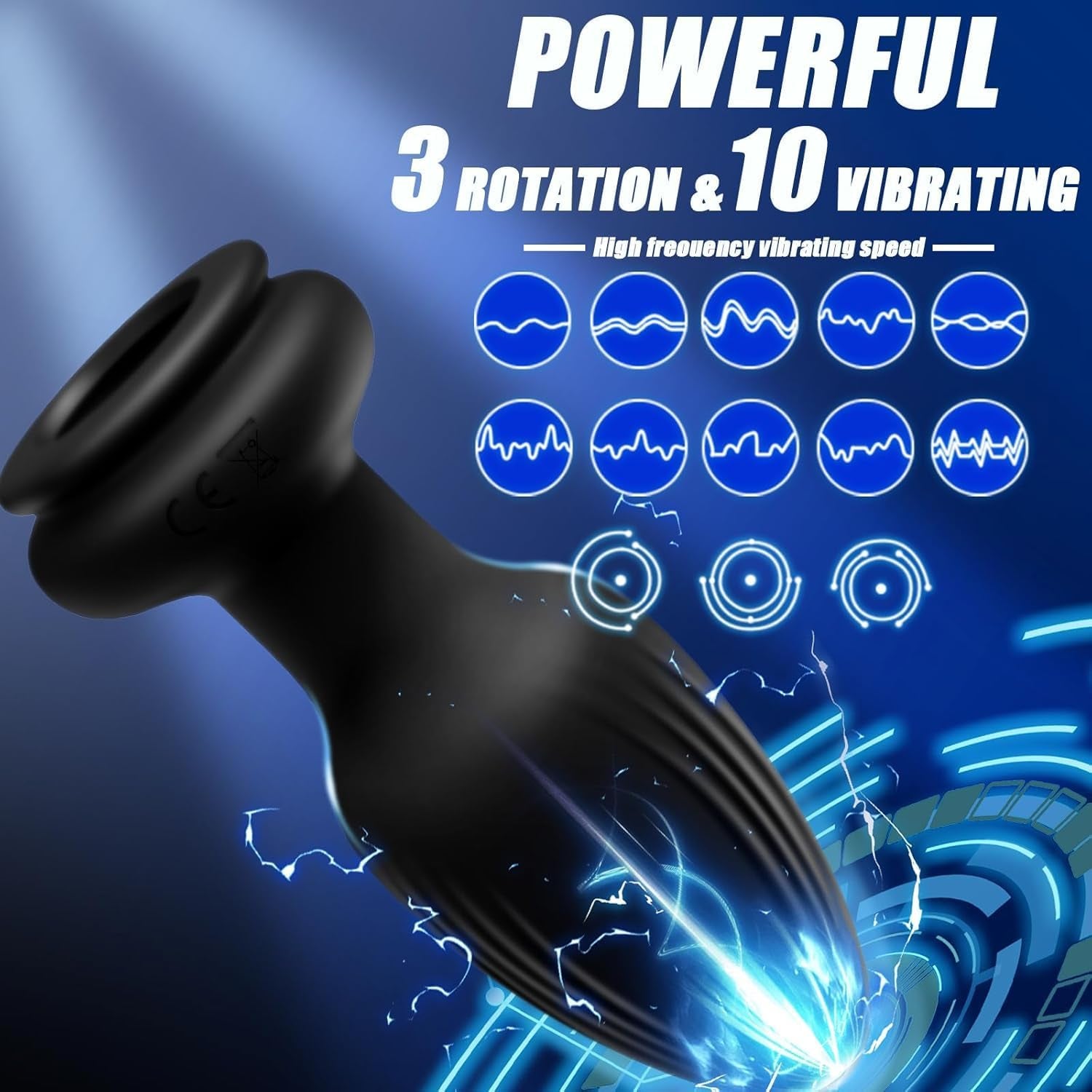 NightPulse Black Fox Tail Remote Vibrating Anal Plug - SinfulX - 