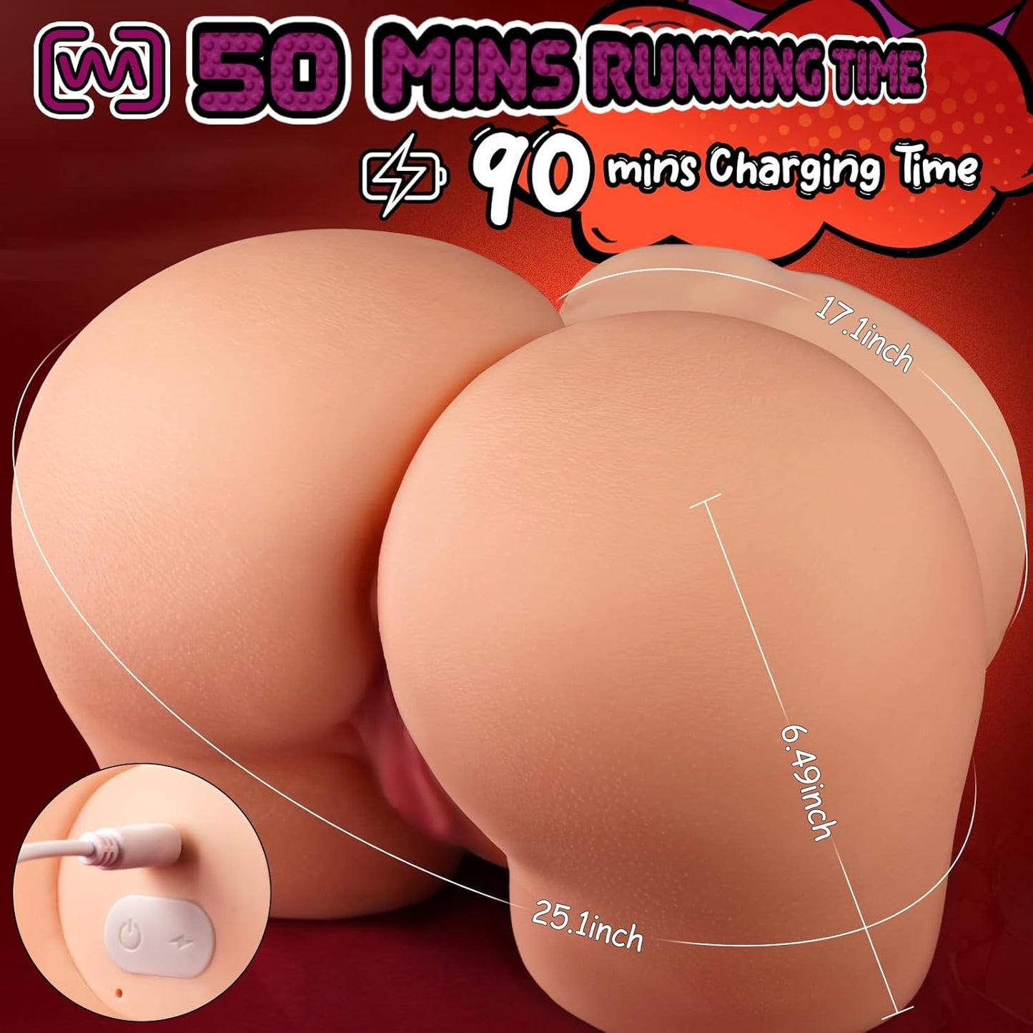 VortexCurve 9.8LB Realistic Sex Doll Suction Vibrating - SinfulX - Personal Care > Sexual Wellness > Male Suction Vibrator
