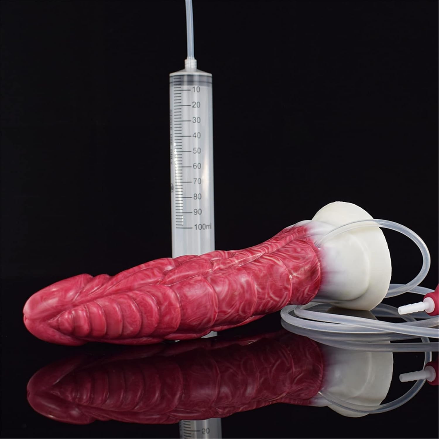 9.05'' Liquid Silicone Dildo Squirting Dildo, Realistic Animal Ejaculating Dildo with Strong Suction Cup, Monster Dildo Anal Dildo Sex Toy, Women Dildo Adult Sex Toy, Red - SinfulX - 