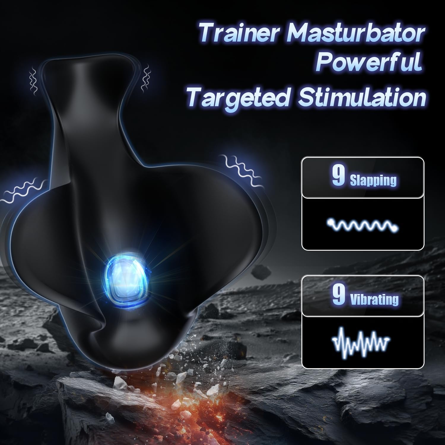 Sex Toys for Men Penis Sleeve Male Vibrator - Male Masturabtor Air Stroker Glans Training with 9 Vibrating + 9 Pulsating, Vibrating Massager for Adult Toys Sex Device Soft Silicone Pleasure Toys