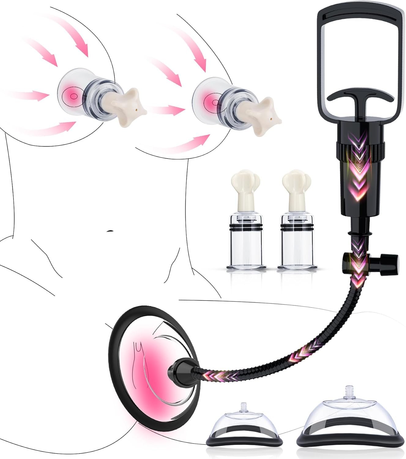 AeroBloom Manual Pussy Pump & Nipple Suckers - SinfulX - Personal Care > Sexual Wellness > Pussy Pump