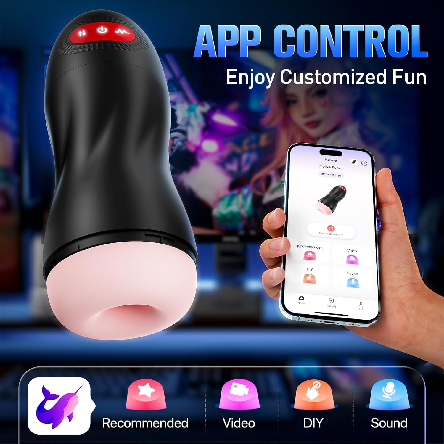 StormHeat APP Heating Male Masturbator Suction Pump 10 Vibration 9 Suction - SinfulX - Personal Care > Sexual Wellness > Male Suction Vibrator