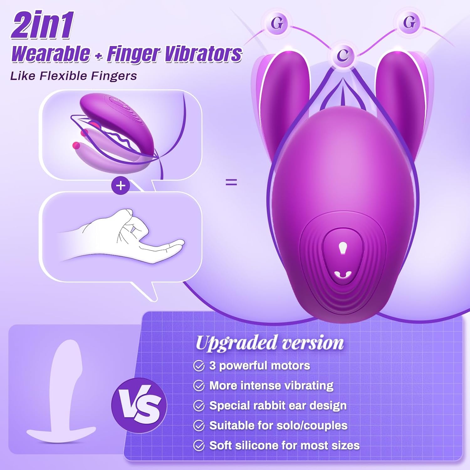 DualPulse Double - Ended Wearable Vibrator 3 Motors - SinfulX - Personal Care > Sexual Wellness > Panty Vibrator