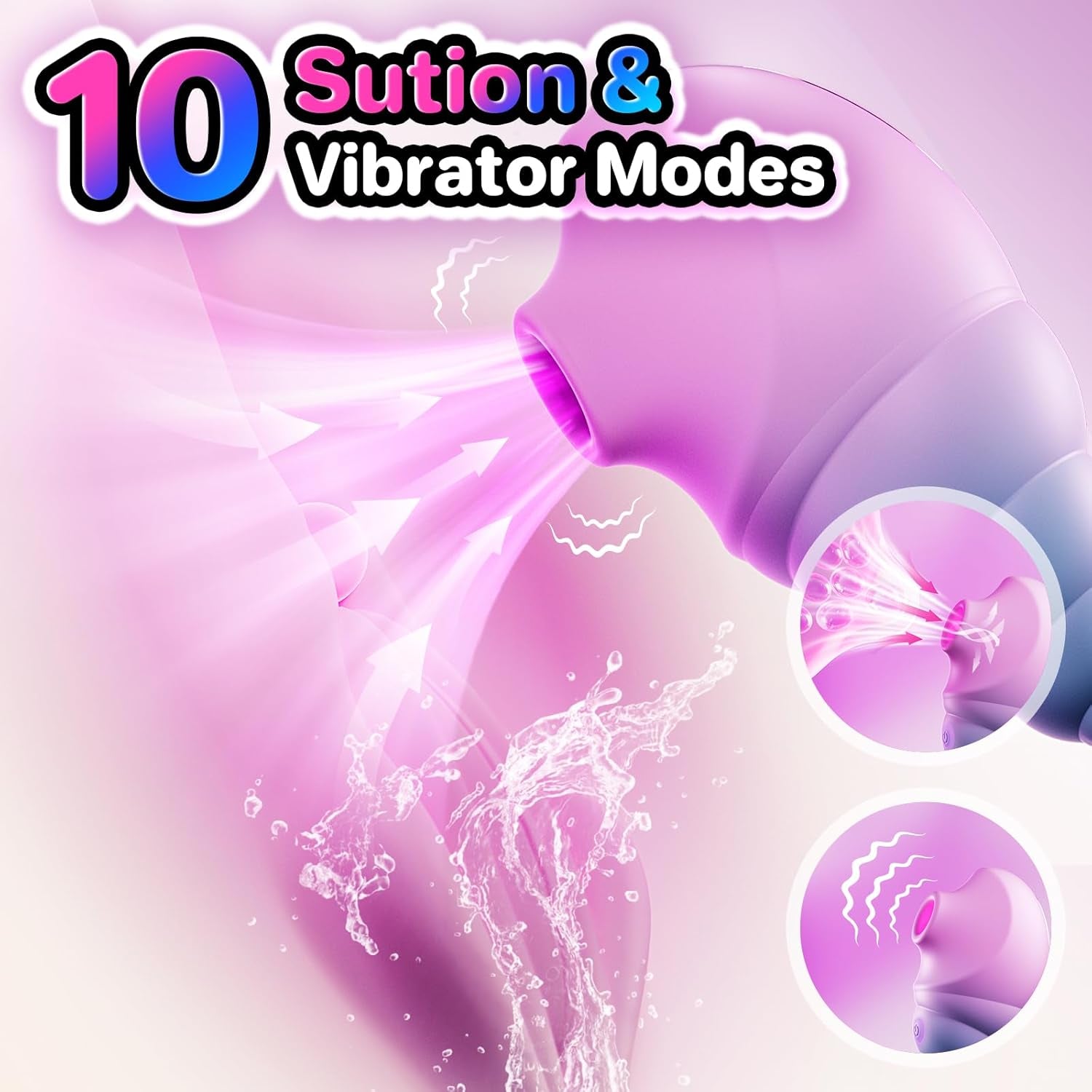 Vibrator Adult Sex Toys for Women- Sucking Rose Toy Clitoral Vibrators Clit Sucker with 10 Suction & Vibrating Modes for Women Nipples Clitoris Anal Sex, APP Control Conch Vibrator Female Couples Toys