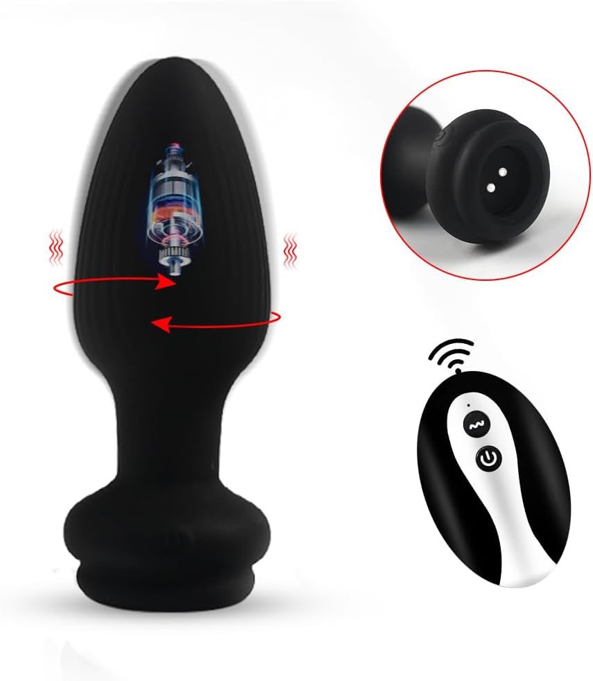 NightPulse Black Fox Tail Remote Vibrating Anal Plug - SinfulX - 