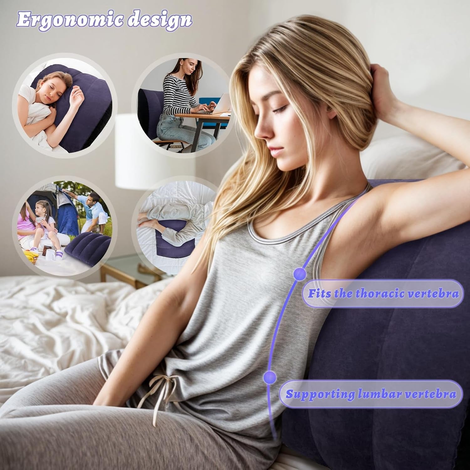 ArcBond Inflatable BDSM Arc Sex Pillow with Cuffs Set - SinfulX - Personal Care > Sexual Wellness > Sex Pillow