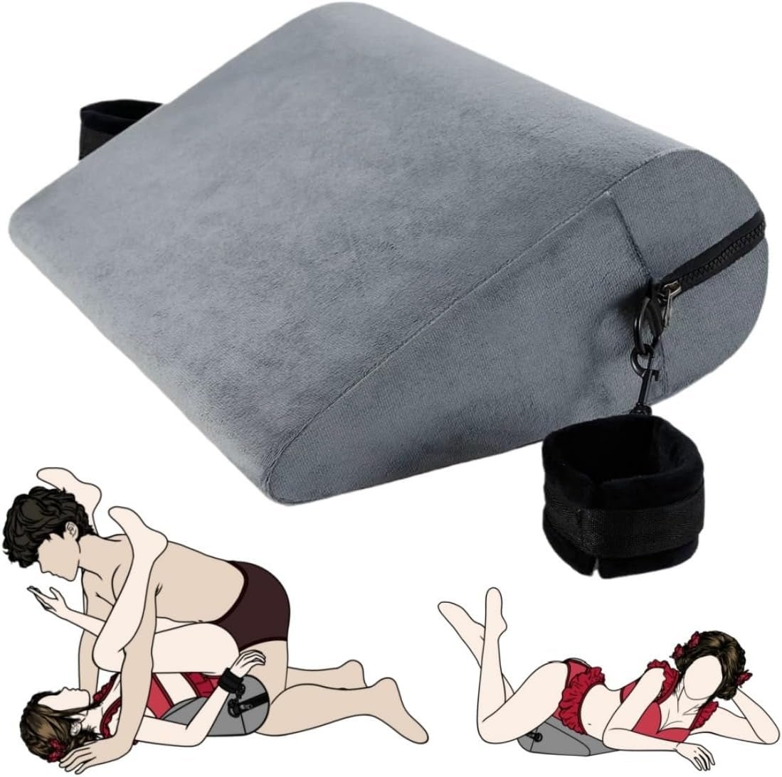 CoreBond Foam Positioning Wedge Pillow with Handcuffs Set - SinfulX - Personal Care > Sexual Wellness > Sex Pillow