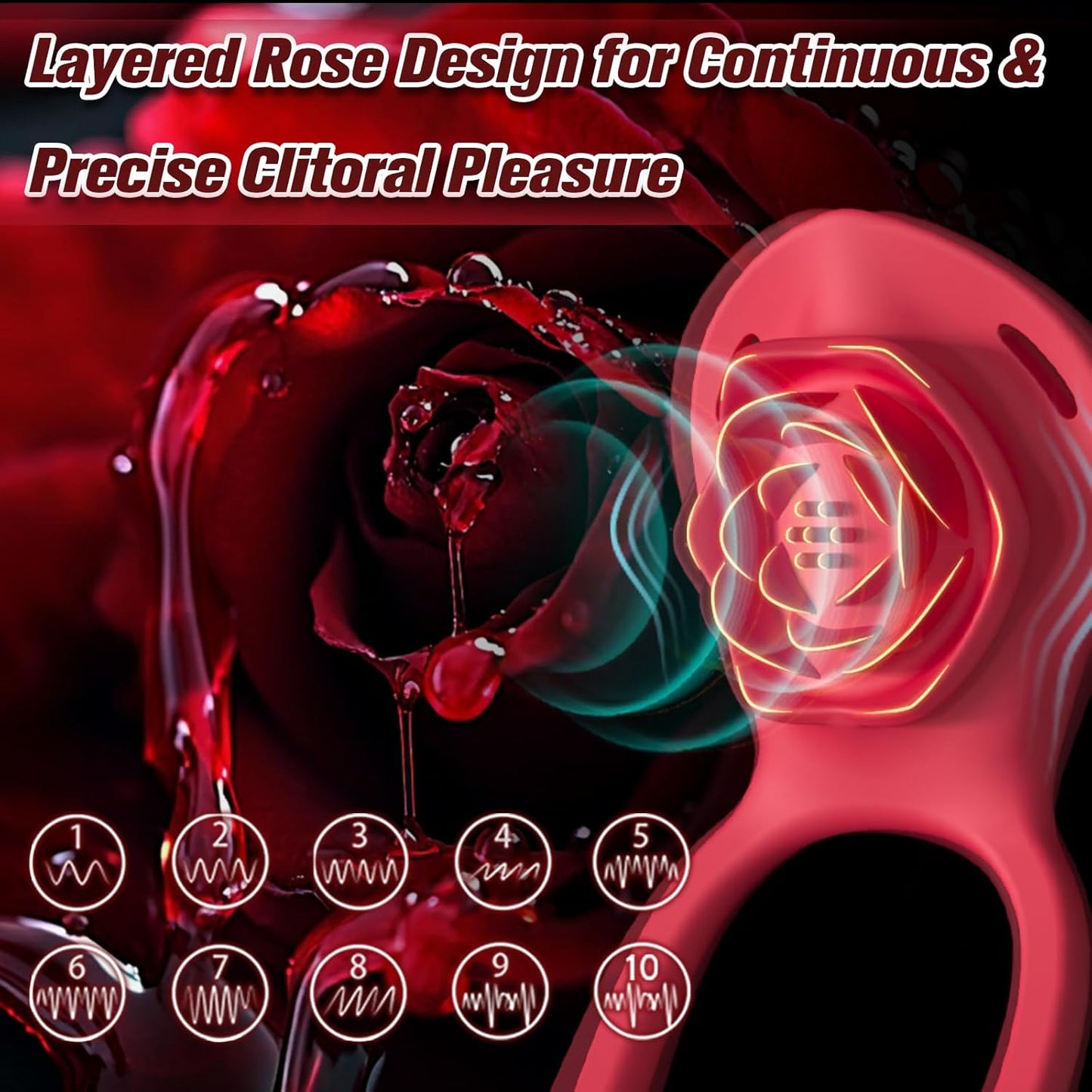 BloomControl Wearable Cock Ring Clit Stimulator App Remote - SinfulX - Personal Care > Sexual Wellness > Couples Cock Ring