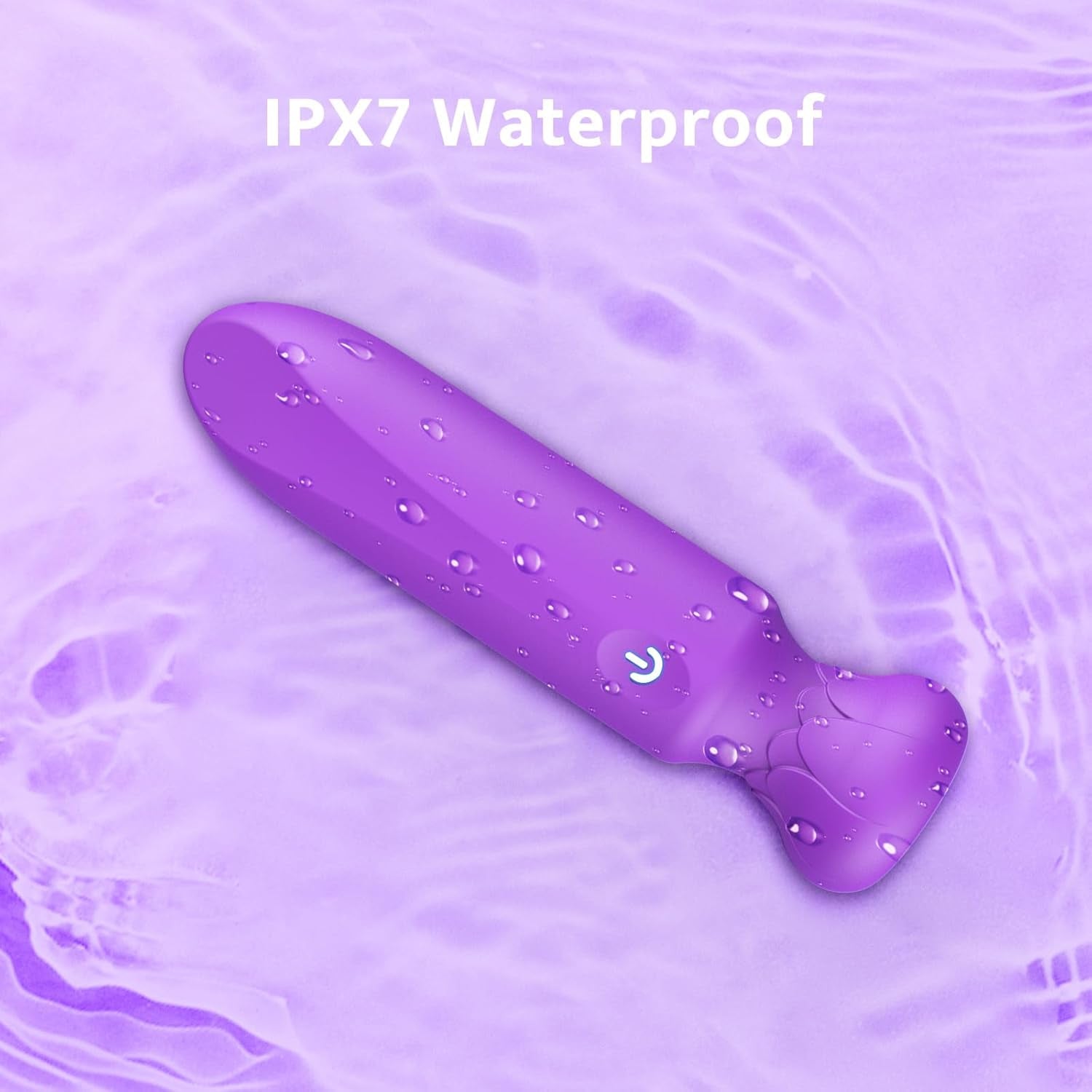 VioletLuxe Bullet Vibrator 10 Modes Waterproof Silicone Rechargeable - SinfulX - Personal Care > Sexual Wellness > Bullet Vibrator