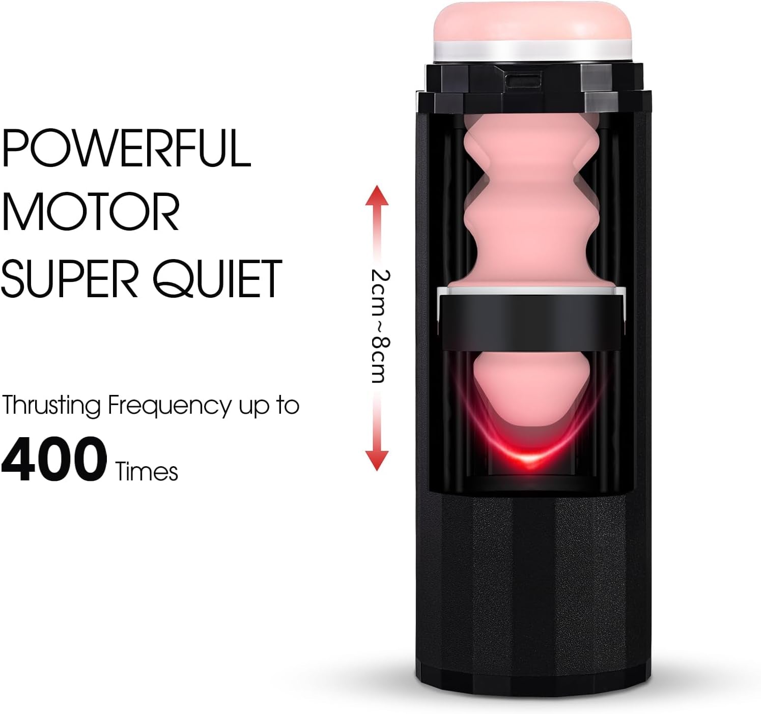 Automatic Male Masturbator Sex Toys - Hands Free Visible Pocket Pussy with 10 Thrusting & 2 Realistic Sleeves & Wearable Strap Adult Toy Blowjob Machine for Men Pleasure | 50Db Quiet - SinfulX - 
