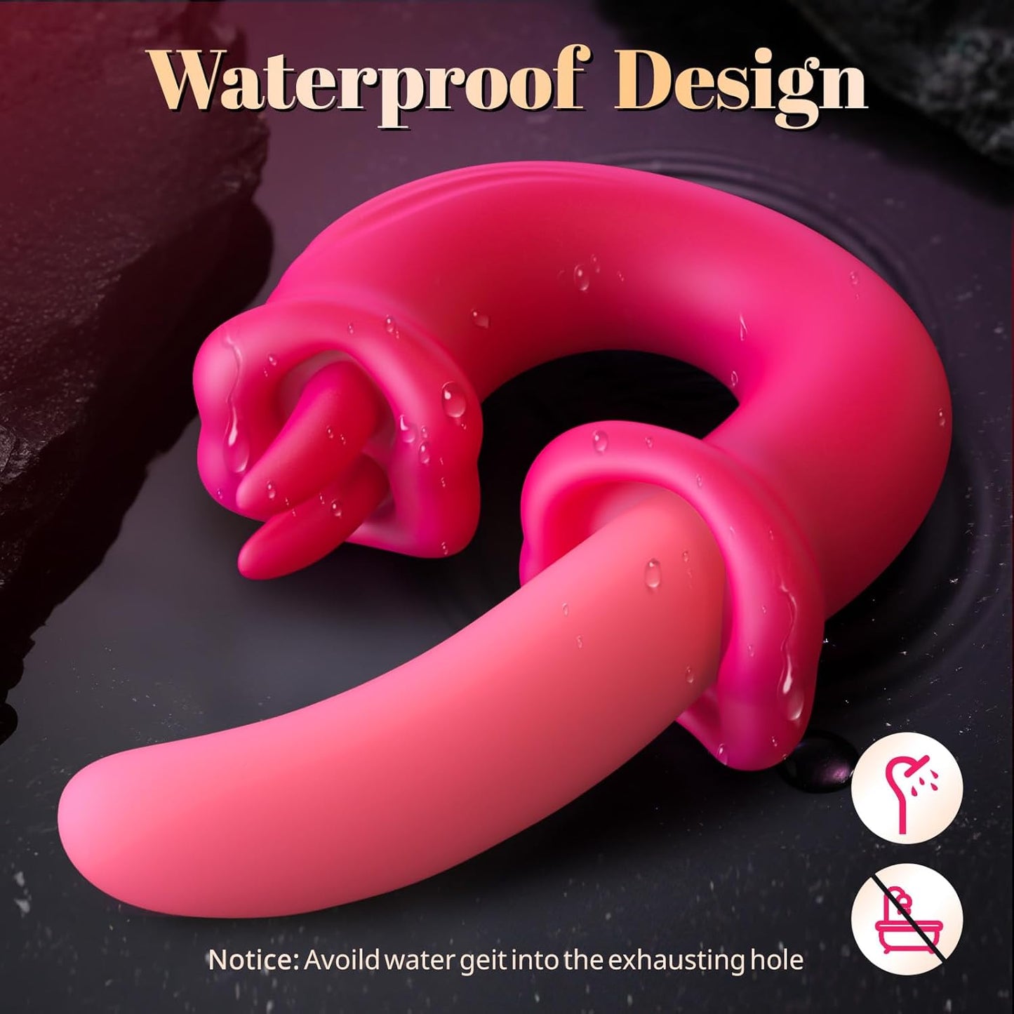 LunexaSync App Tongue Vibrator 20 Modes G - Spot Clit Toy - SinfulX - Personal Care > Sexual Wellness > Tongue Vibrator
