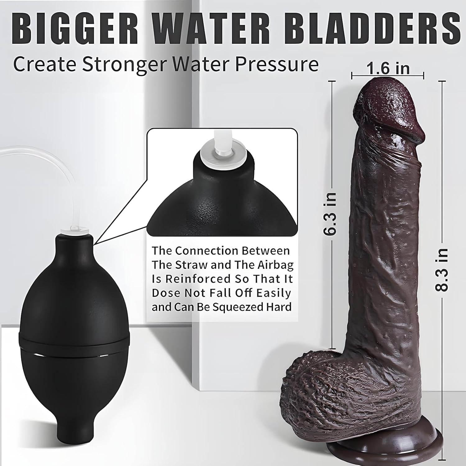 Dildos Squirting Dildo Ejaculating Toy, 8.5Inch Realistic Dildos Soft Feel like Real Skin, Silicone Anal Dildo with Strong Suction Cup for G Spot Anal Play, Adult Sex Toys for Women（Brown） - SinfulX - 