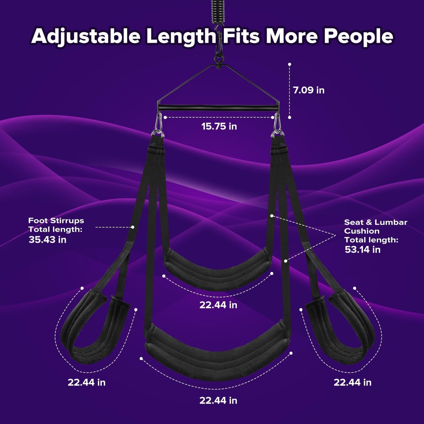 MidnightSpin 360° Spinning Ceiling Sex Swing - SinfulX - 