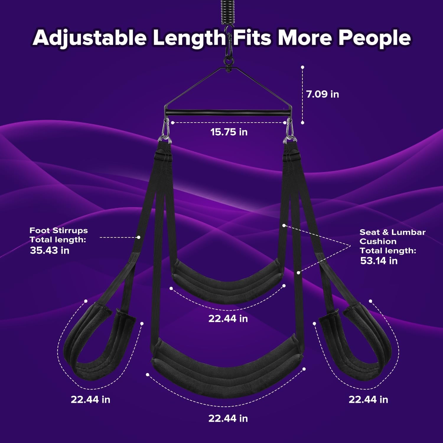 MidnightSpin 360° Spinning Ceiling Sex Swing - SinfulX - 