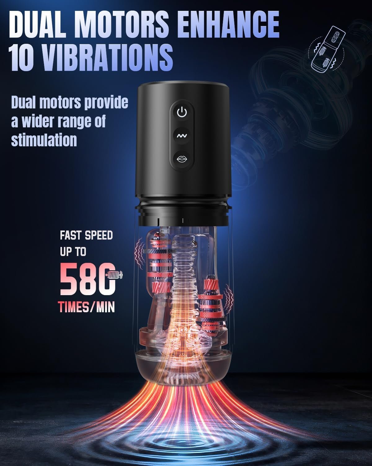 Sex Toys for Men Male Masturbator - 3 Sleeves AI Sync Pocket Pussy Mens Sex Toy with 10 Sucking & 10 Dual Vibrating, APP Control Penis Pump Adult Toy Male Stroker Blowjob Machine Massage Kits - SinfulX - 