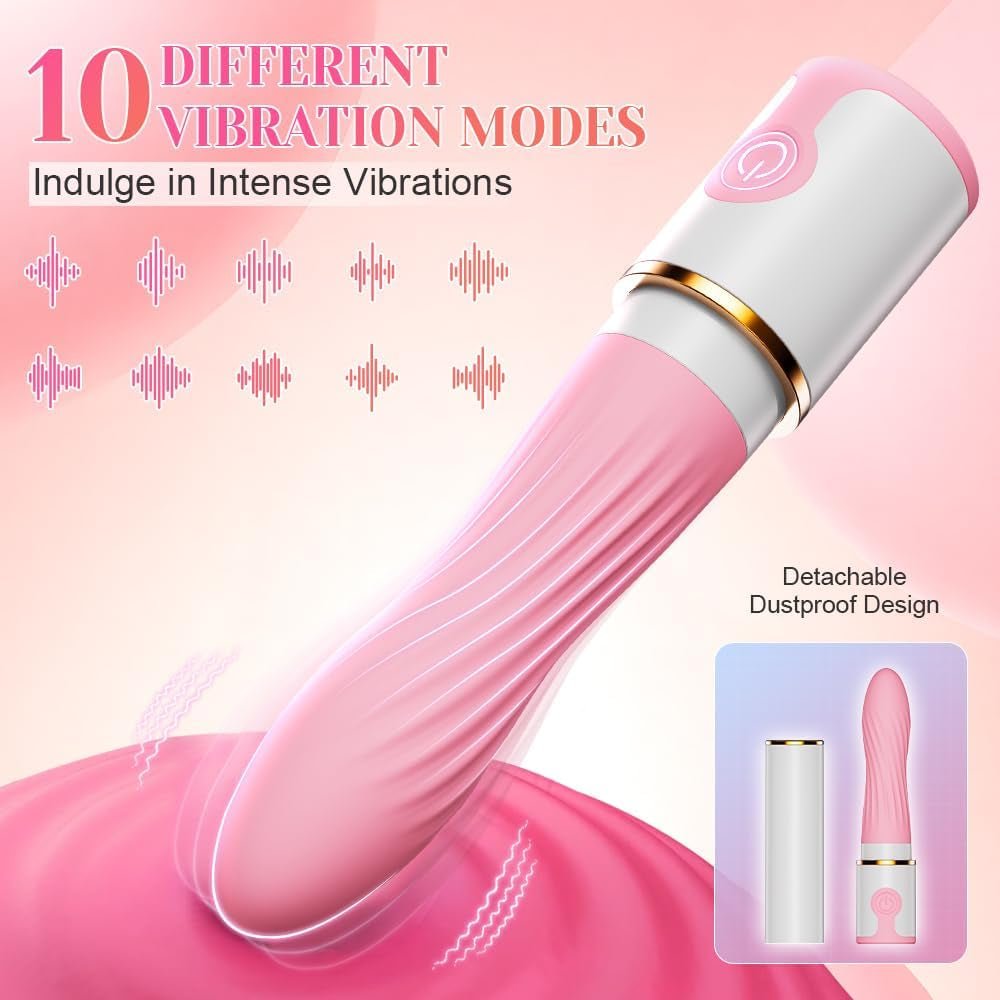 SecretLuxe Lipstick Bullet Vibrator 10 Modes Quiet Rechargeable - SinfulX - Personal Care > Sexual Wellness > Bullet Vibrator