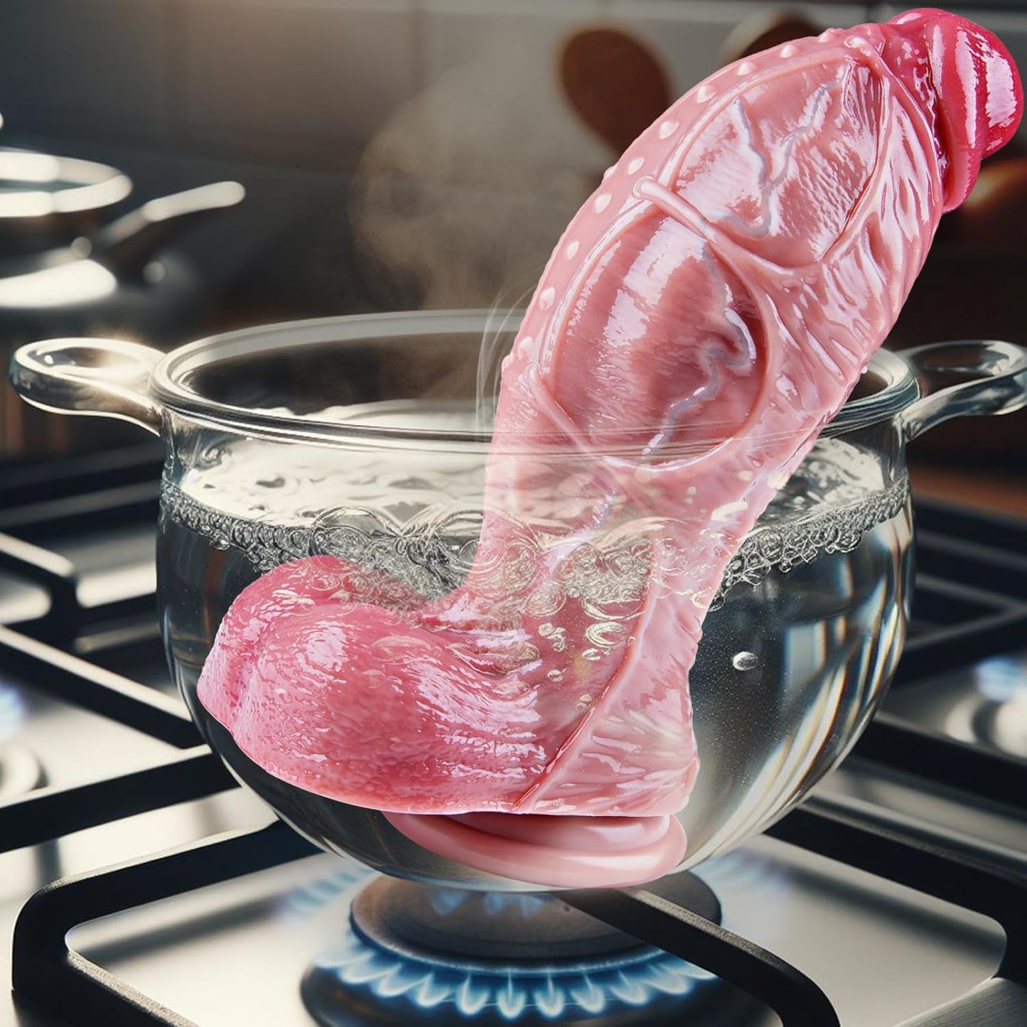 3" Diameter Huge Thick Dildo,10.4" Realistic Giant Extra Large Penis,Silicone Suction Dildo,Xxl Fat Long Dildos, G - Spot Anal Wide Adult Penis,Suitable for Experienced Men and Women - SinfulX - 