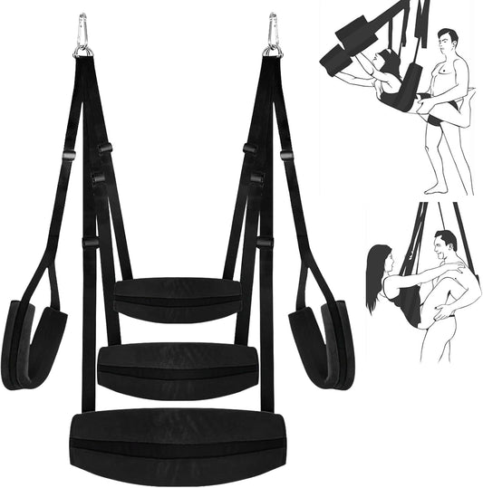 PowerGlide Bondage Sex Swing 500lb Adjustable - SinfulX - 