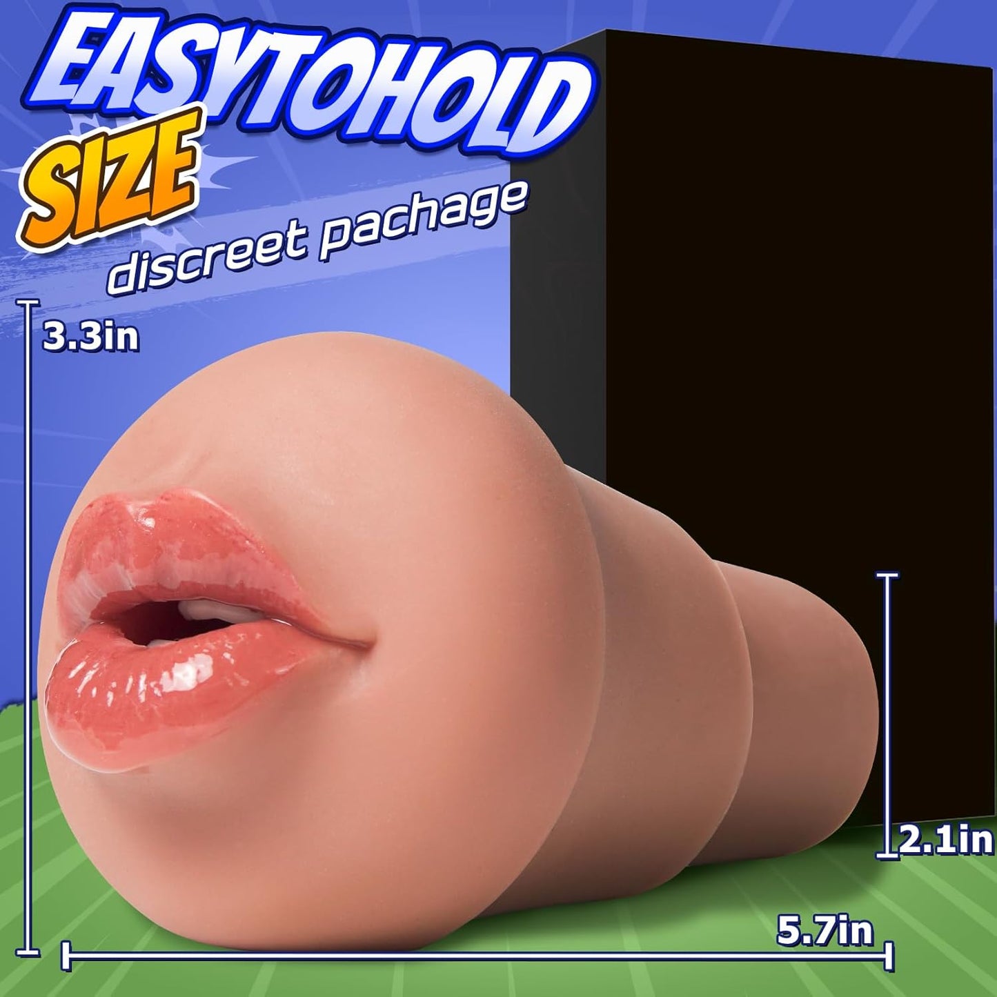 Pocket Pussy Sleeve Adapted to Any Penis Pump or Male Masturbator, Mouth Shaped, Adult Sex Toy,Washable and Portable,Tan - SinfulX - 