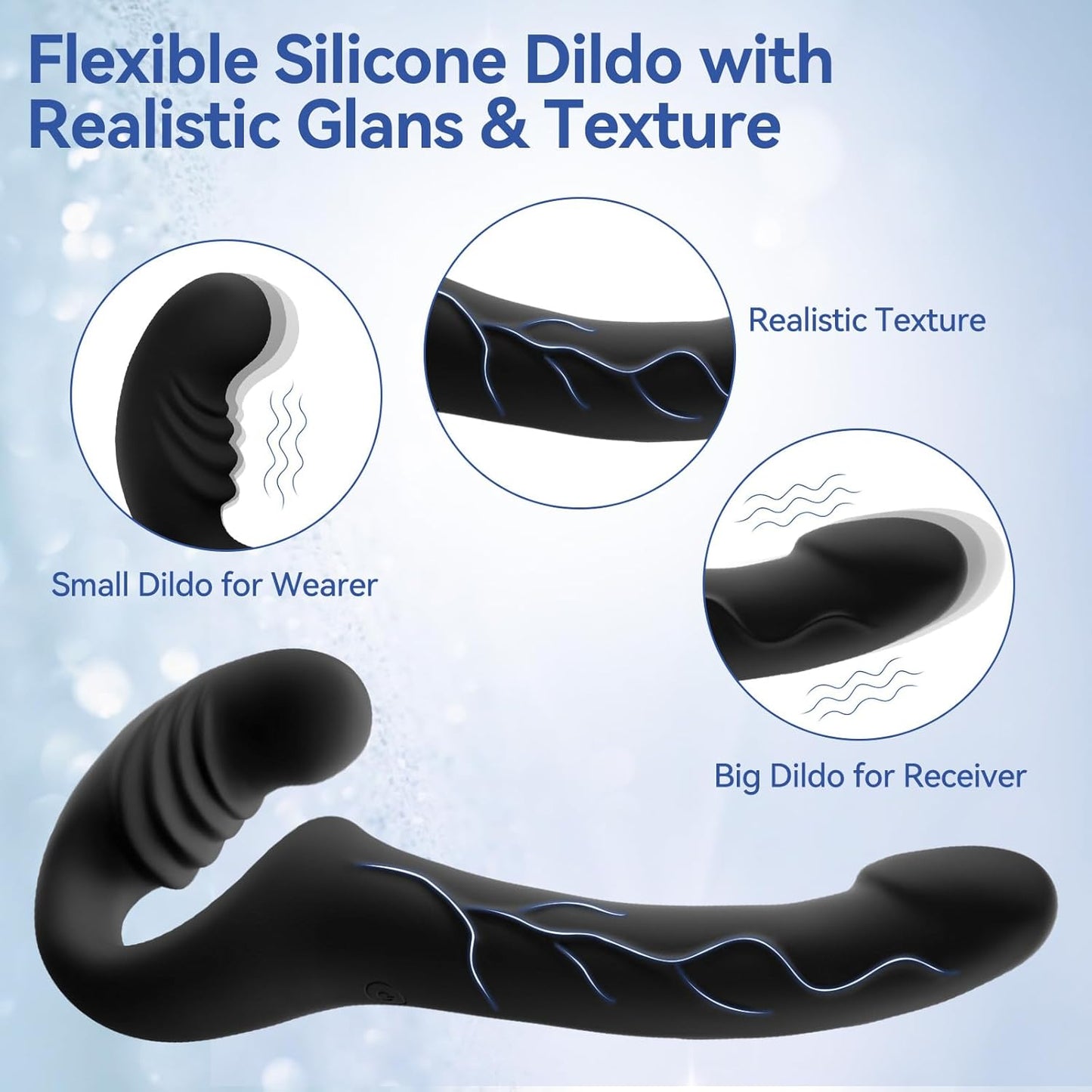 EchoRide Strapless Strap On Vibrator Remote Control - SinfulX - Personal Care > Sexual Wellness > Strapless Strap - On