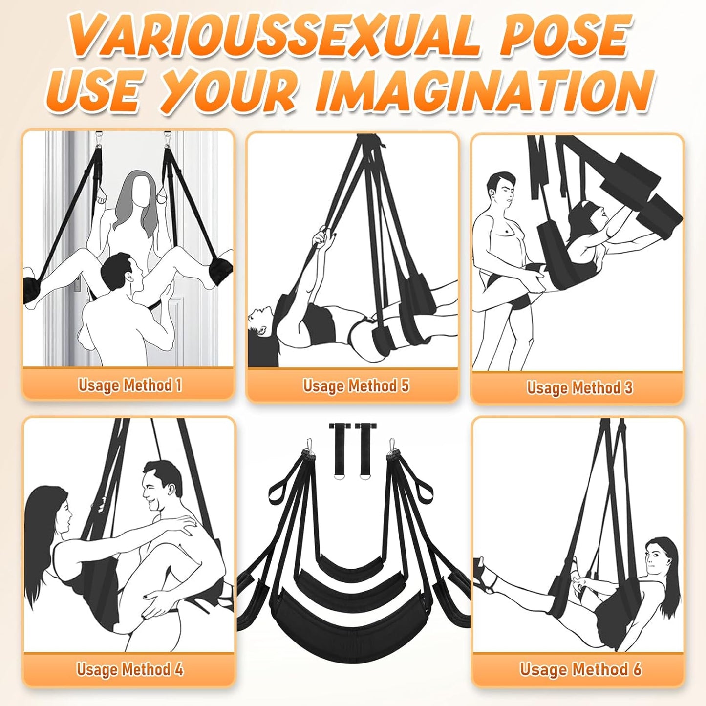 CloudLift Adjustable Door Sex Swing 350lb - SinfulX - 