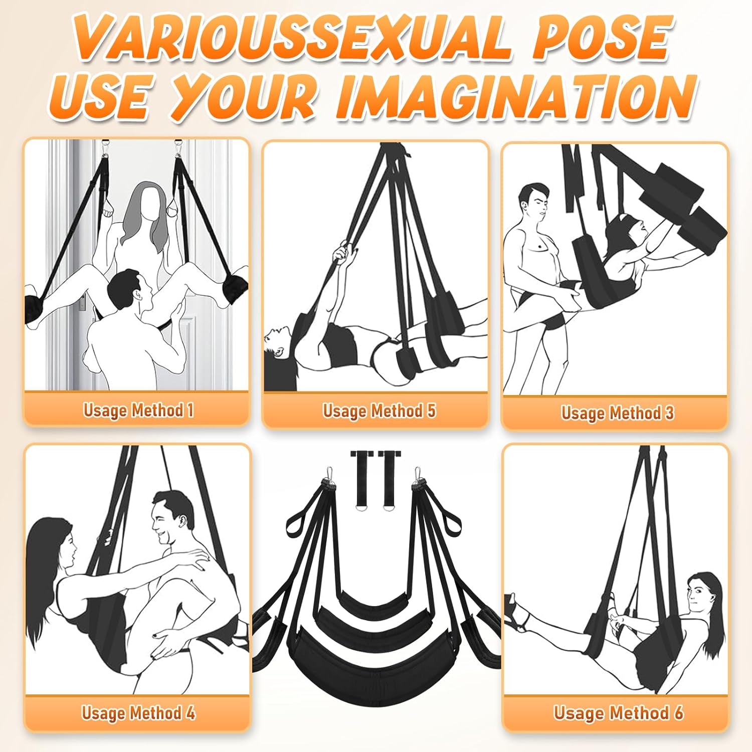 CloudLift Adjustable Door Sex Swing 350lb - SinfulX - 
