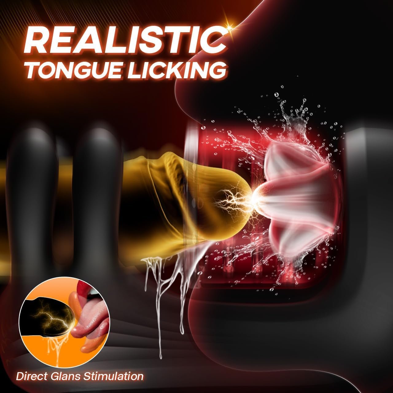 Male Masturbator Sex Toys for Men Penis Stroker - 360° Licking Glans Mens Vibrator with 9 Rotating & Clamping & Vibrating Modes, Penis Trainer Masturbators Blowjob Toy Adult Sex Toys for Men Couples - SinfulX - 