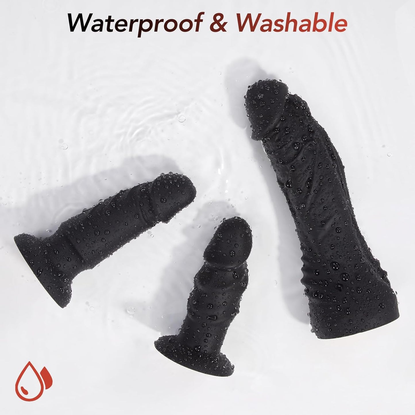 Strap - On Dildo Couple Sex Toys - Strap on 3 Removable Realistic Silicone Dildos Wearable Dildo Adjustable Pants G - Spot Stimulator Strapon Harness for Women, Lesbian & Couples Sex Toys, Black - SinfulX - 