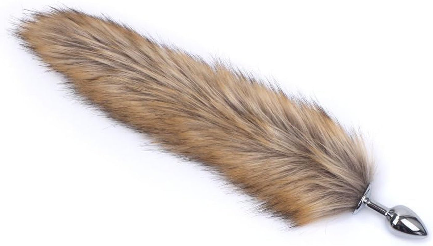 BronzeFur Brown Fox Tail Steel Butt Plug Cosplay - SinfulX - 