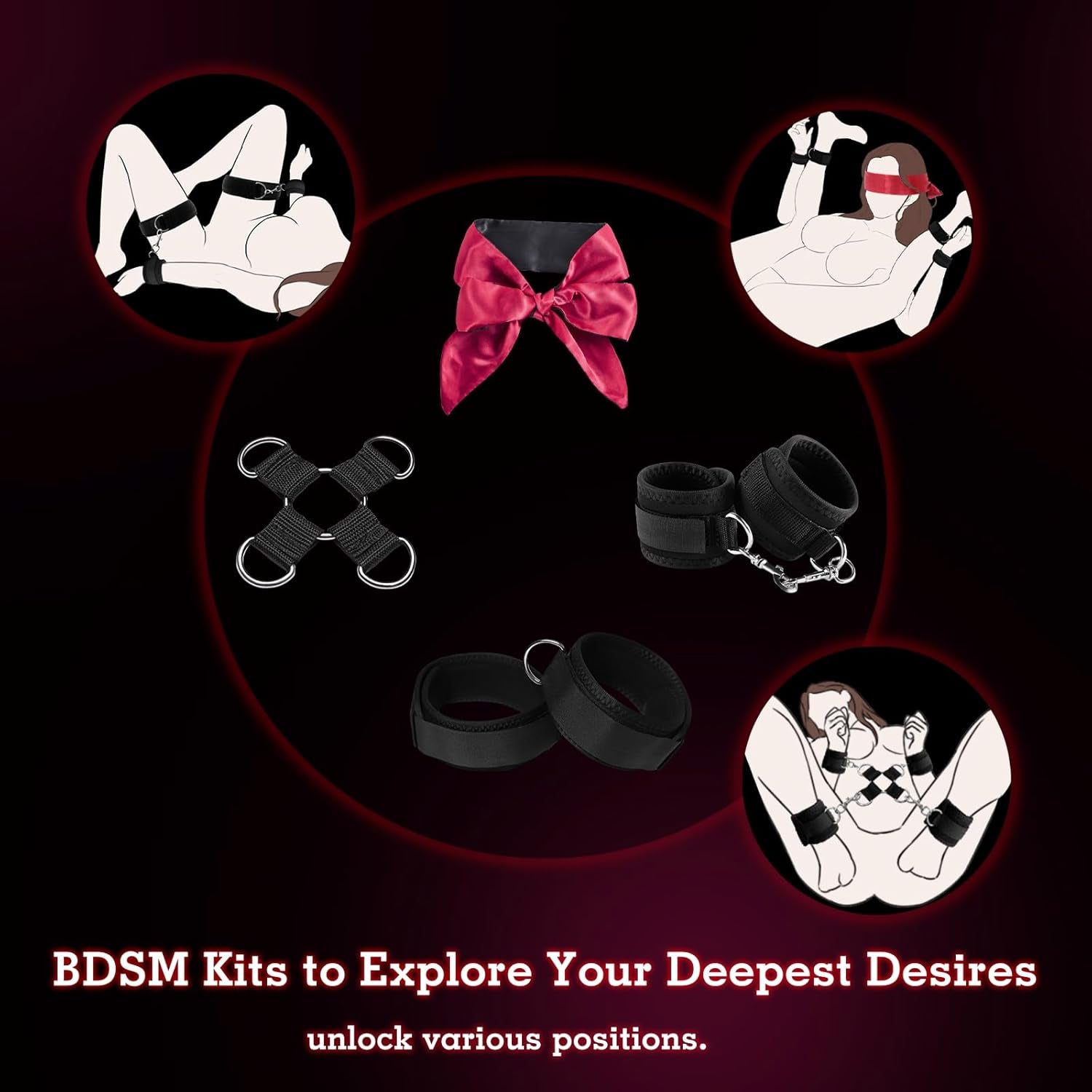 AirBond Inflatable BDSM Pillow with Restraints & Toy Mount - SinfulX - Personal Care > Sexual Wellness > Sex Pillow