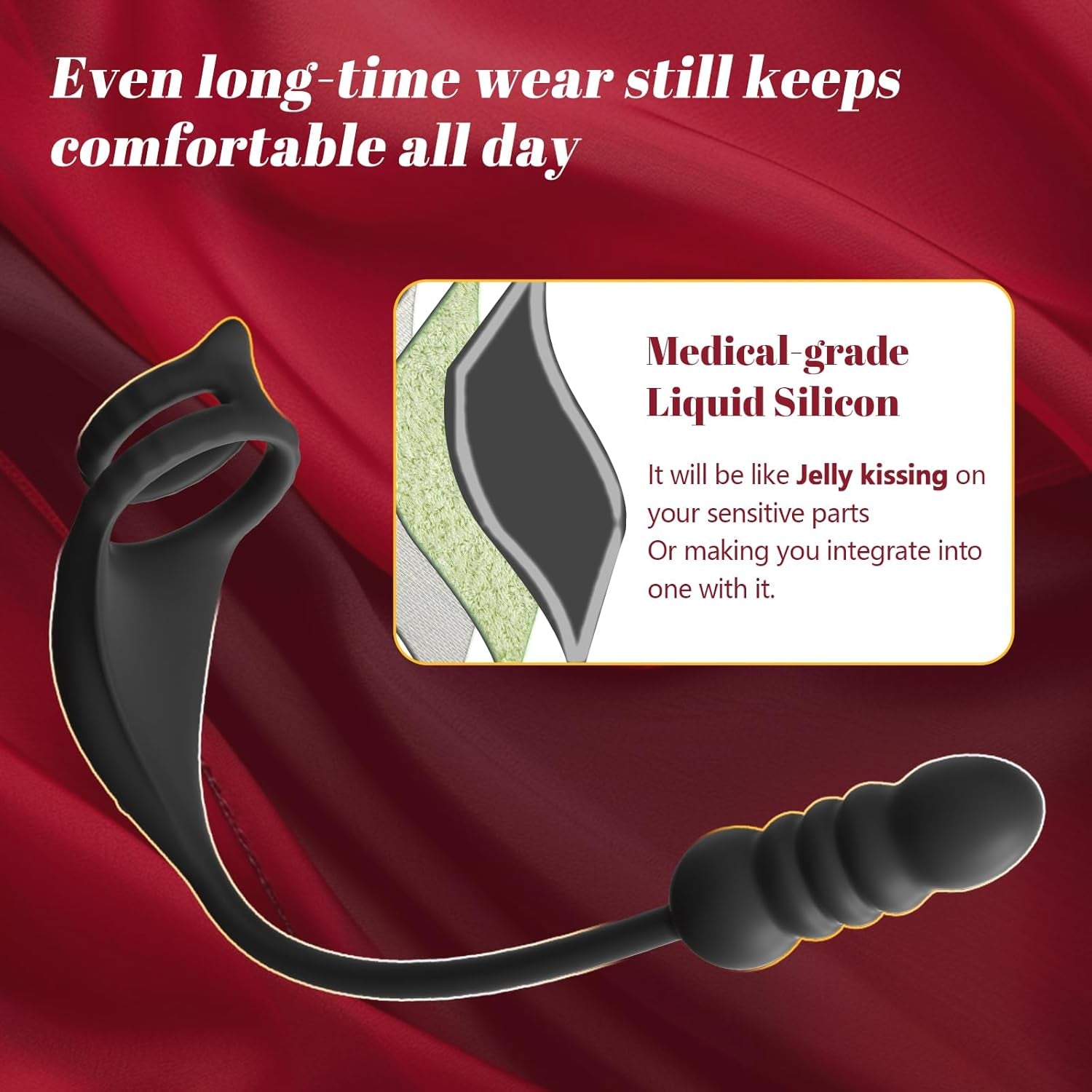 ThrustPulse Thrusting Prostate Massager Cock Ring Remote 9 Modes - SinfulX - Personal Care > Sexual Wellness > Prostate Massager Cock Ring