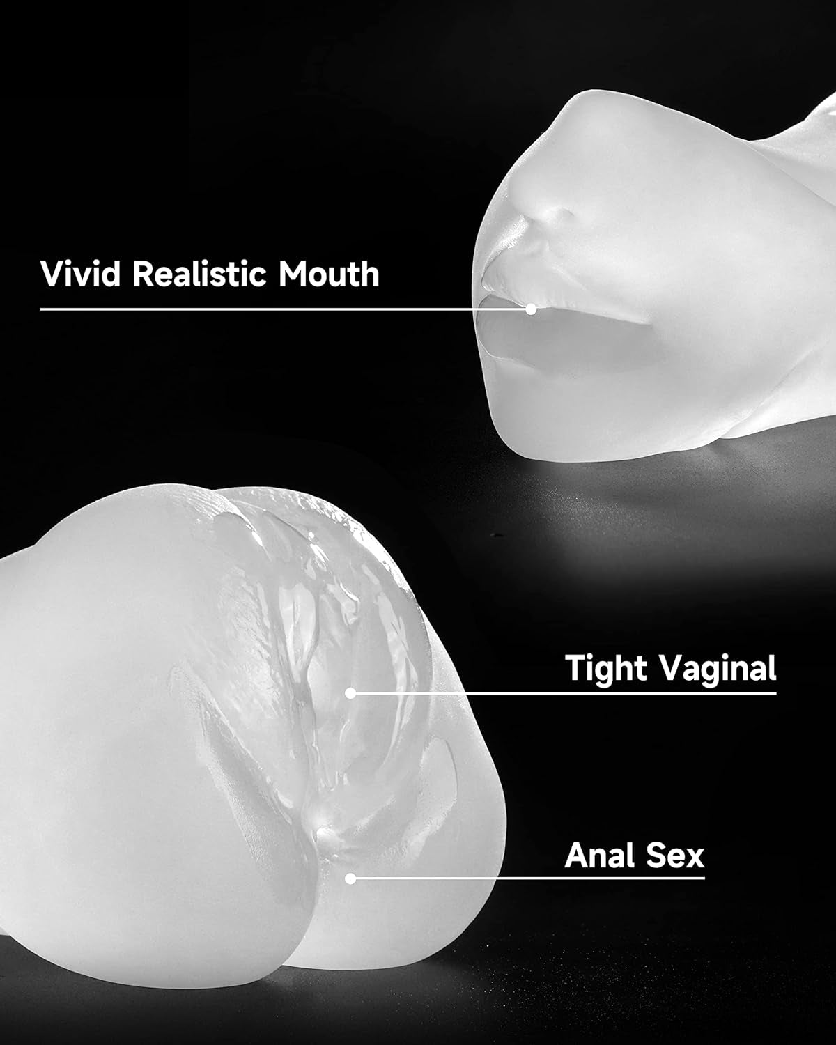 TrinityTouch Realistic Transparent Pleasure Doll Masturbator - SinfulX - 