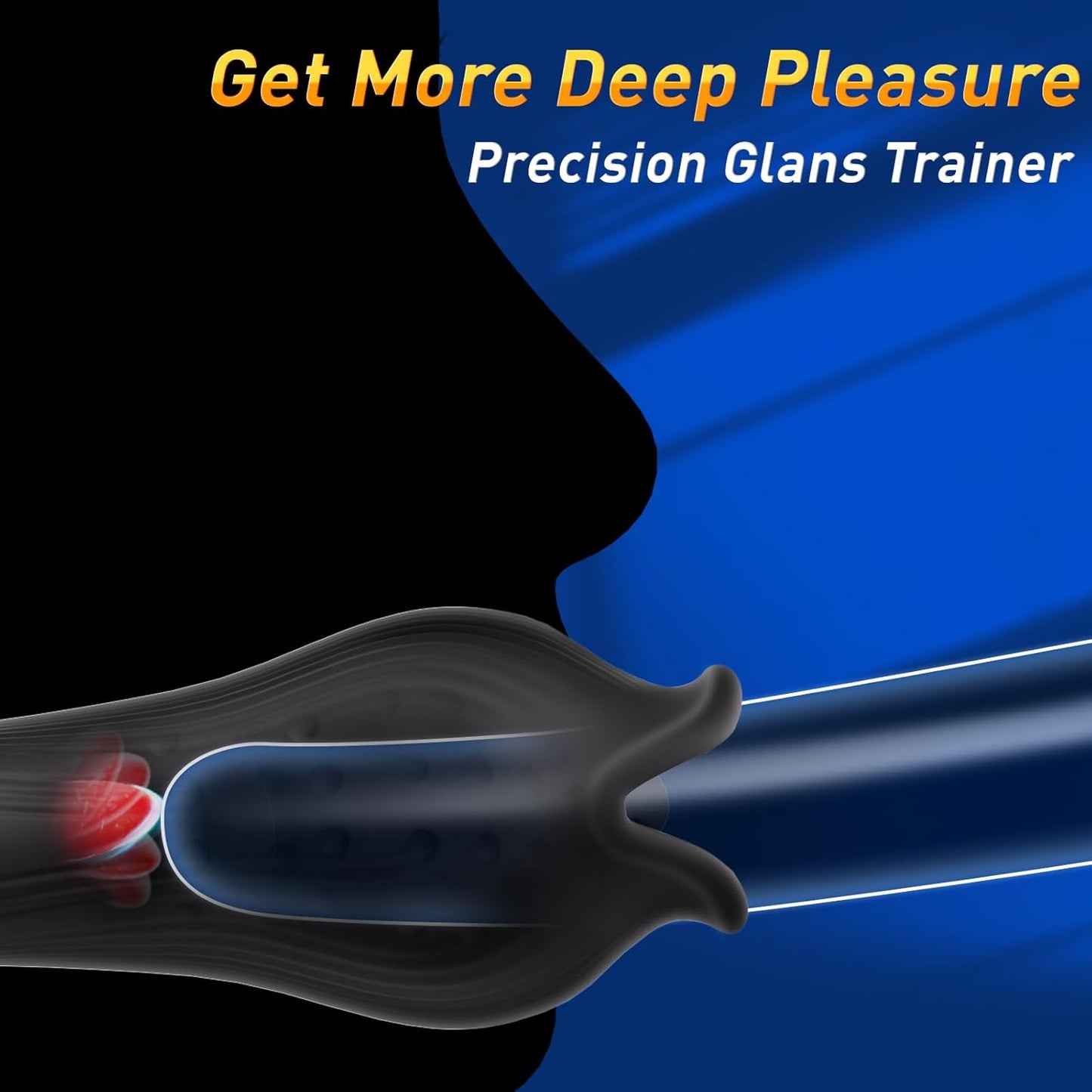 Male Sex Toys for Men Penis Vibrator - Male Masturbator with 10 Vibrating & Licking Training Tongue Stimulation for Glans & 360° Wrapped Sex Machine Stroker, Adult Sex Toys & Games for Gay Men - SinfulX - 
