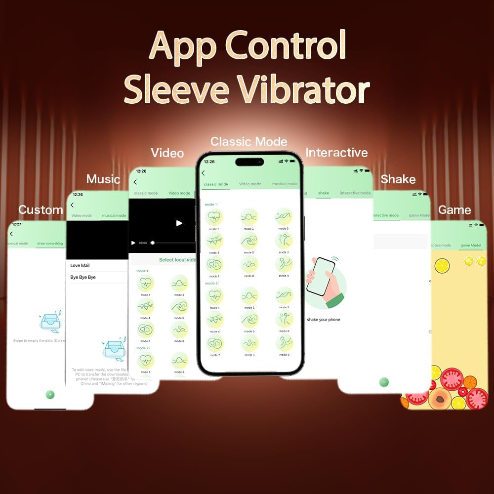 Penis Sleeve Cock Sleeve Vibrator - Penis Pump Male Sex Toys Dildo Sleeve, Penis Extender with Elastic Penis Ring Vibrating Cock Ring to Enlarge Prolong, APP & Remote Control Adult Toys 9 Modes