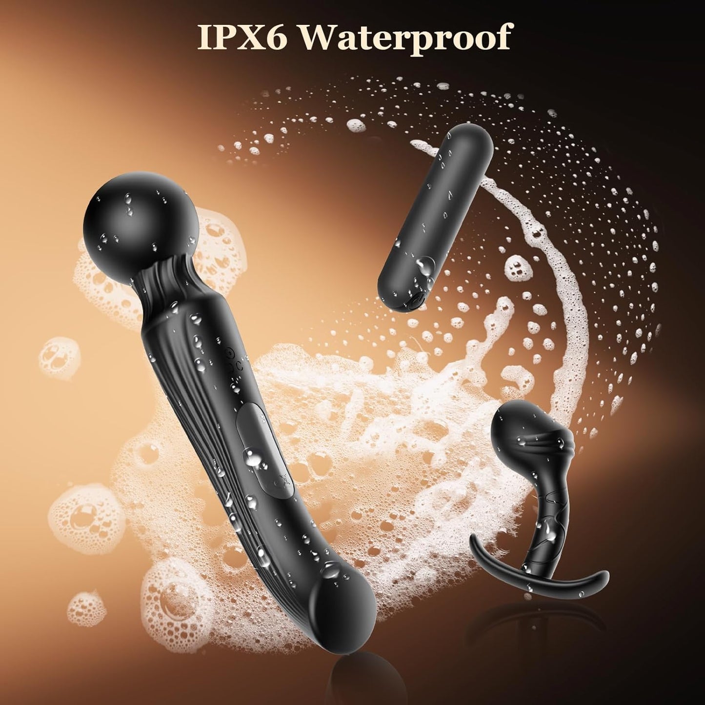 Wand Vibrator Massager & Bullet Vibrator & Anal Plug Set | Powerful Vibrator for Couple with 7 Vibration Modes | Adult Toys for Clitoral Anal Stimulation | Sex Toys for Beginner Women and Couple