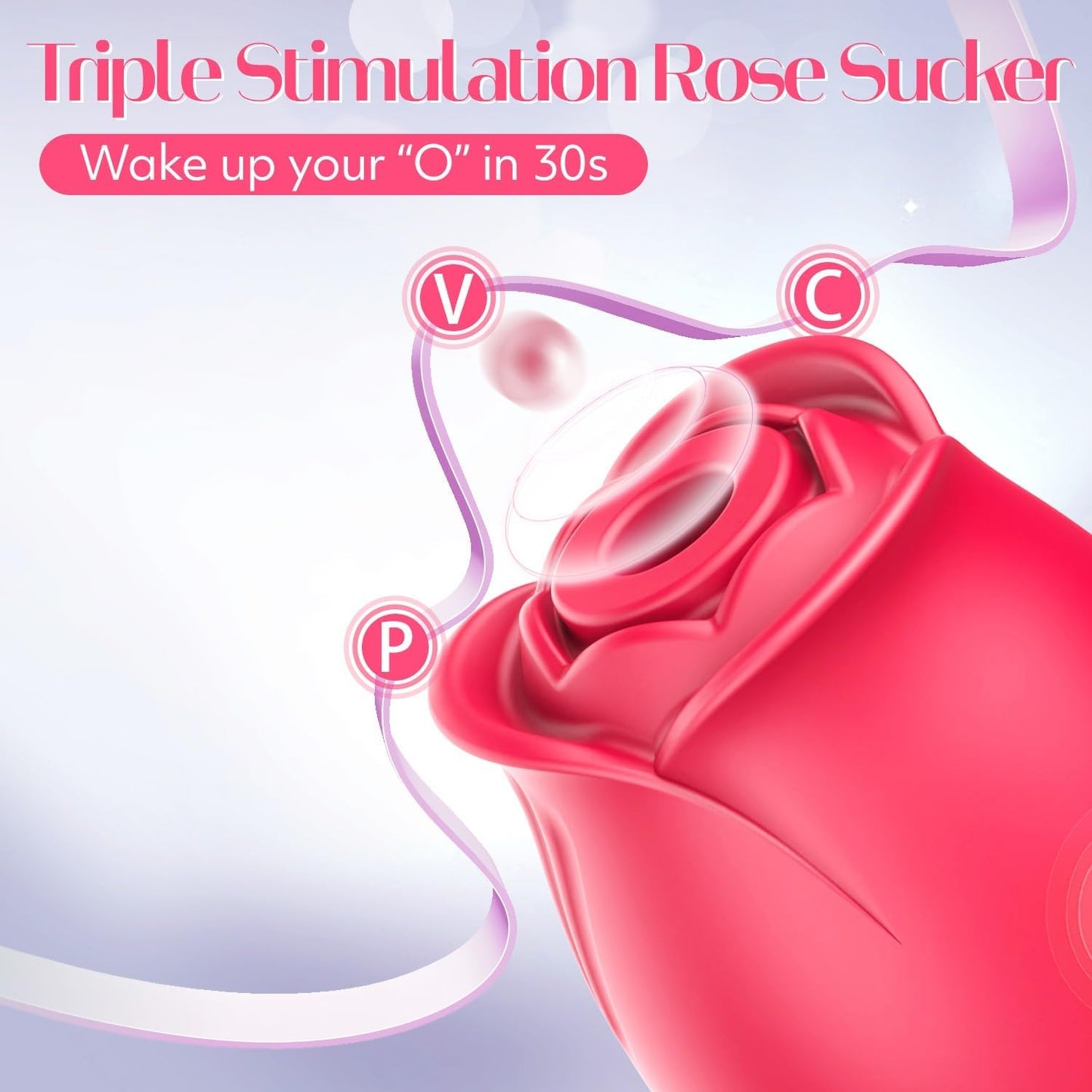 Rose Sex Toy Vibrtor - Adult Toys for Women Sex Toys with 9 Sucking & Vibrating, Clitoral Nipple Sucker G Spot Vibrator Adult Sex Toys - SinfulX - 