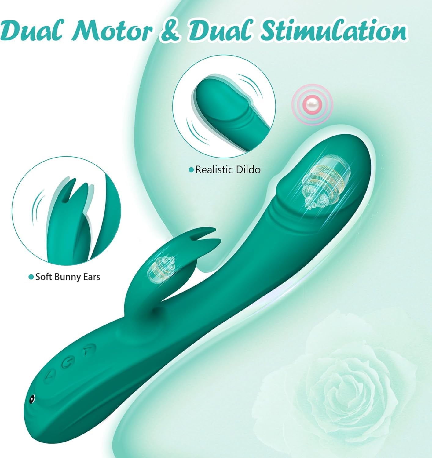 NoirWave Rabbit Vibrator 49 Modes Dual Motor Waterproof - SinfulX - 