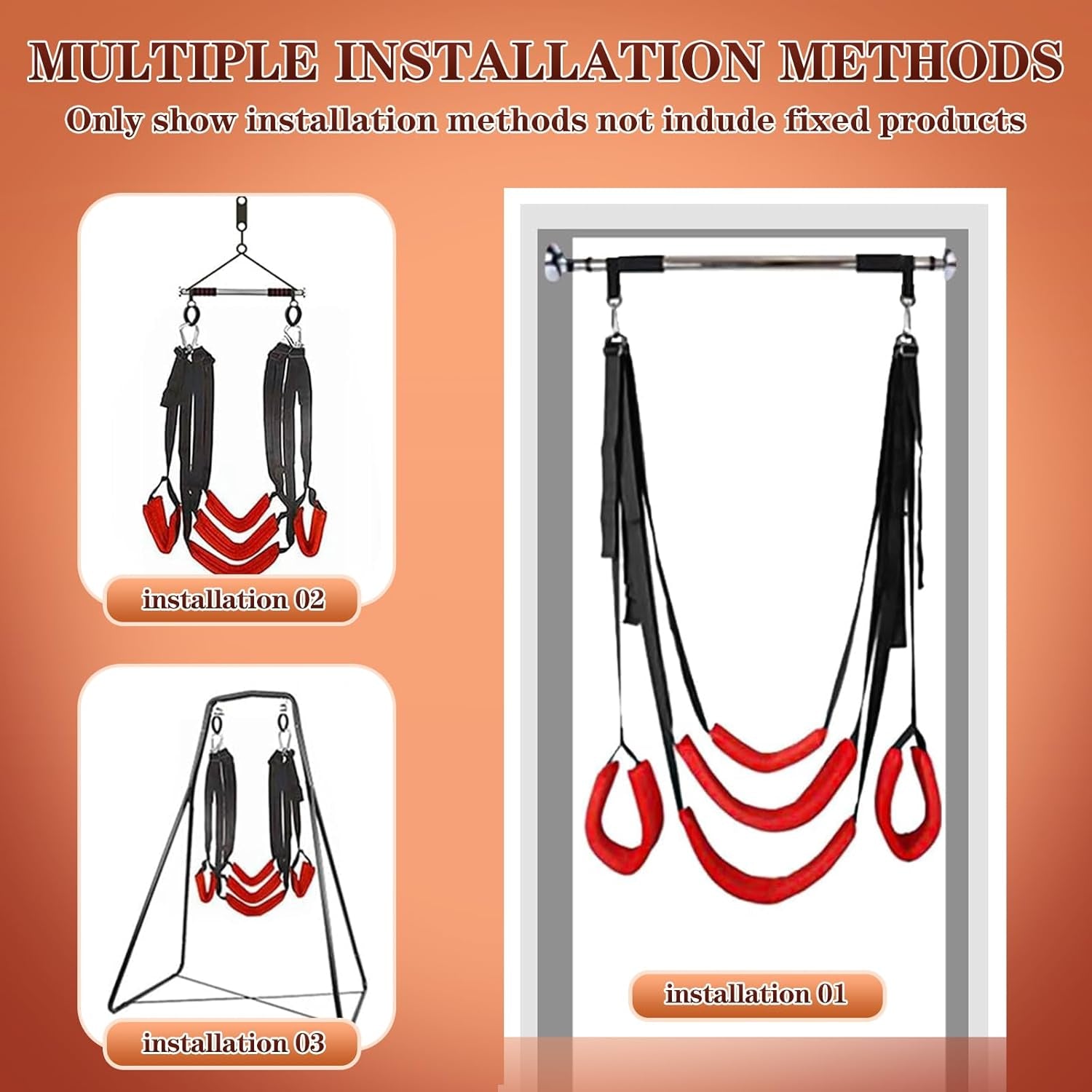RedyX Ceiling & Door Sex Swing 300lb Support - SinfulX - Personal Care > Sexual Wellness > Sex Swing