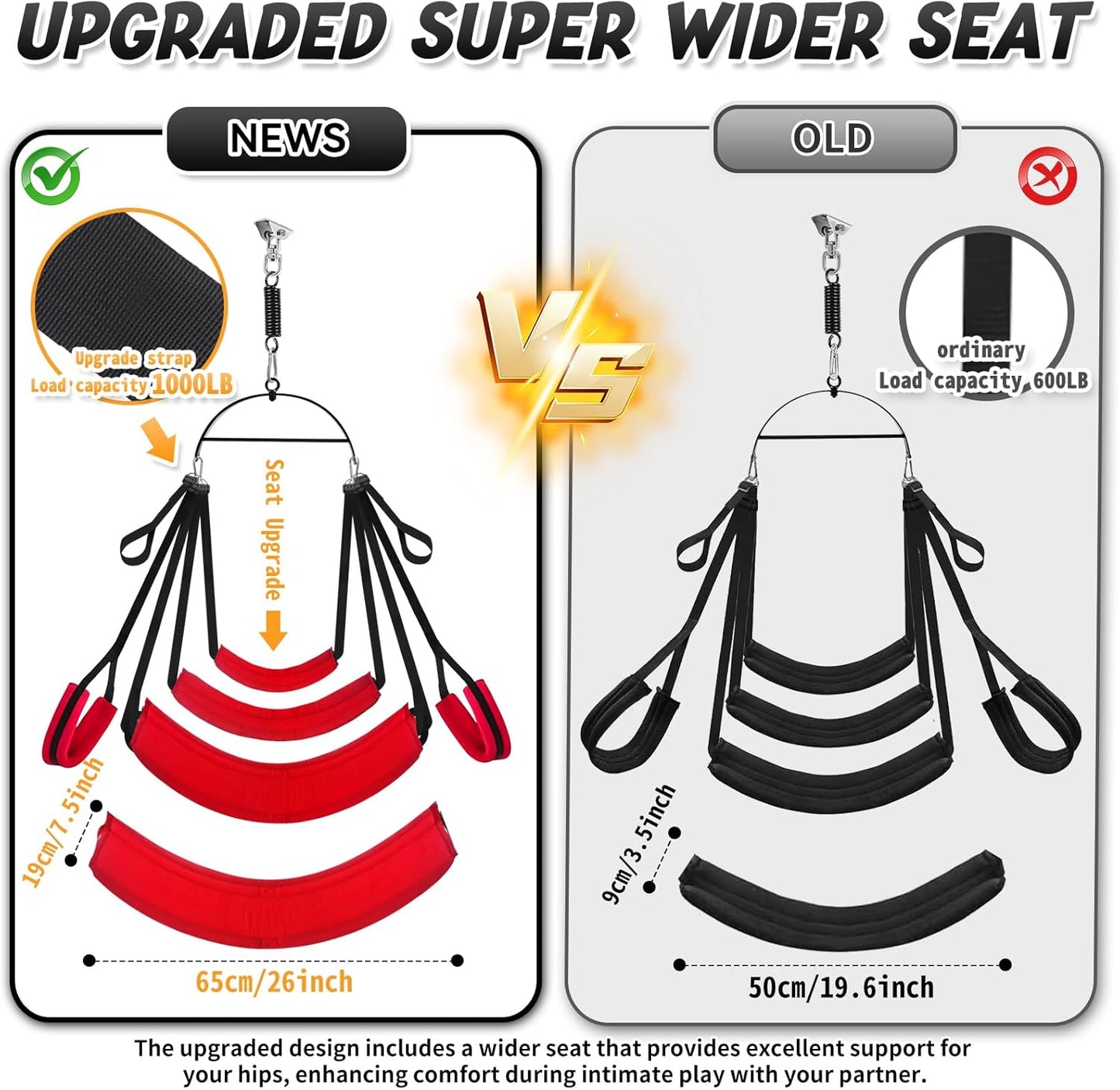 OrbitComfort 360° Adjustable Rotating Sex Swing - SinfulX - 